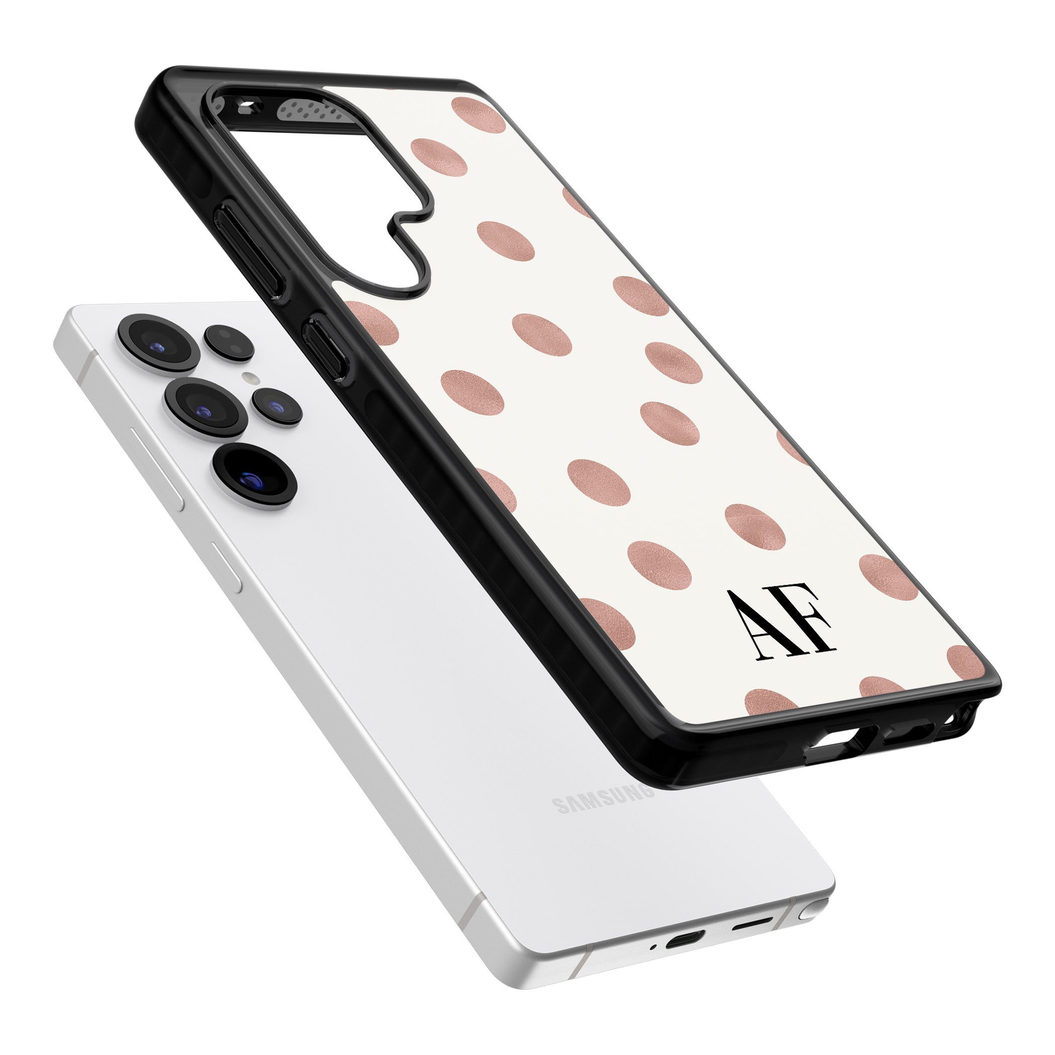 Personalised Rose Gold Dots & Initials