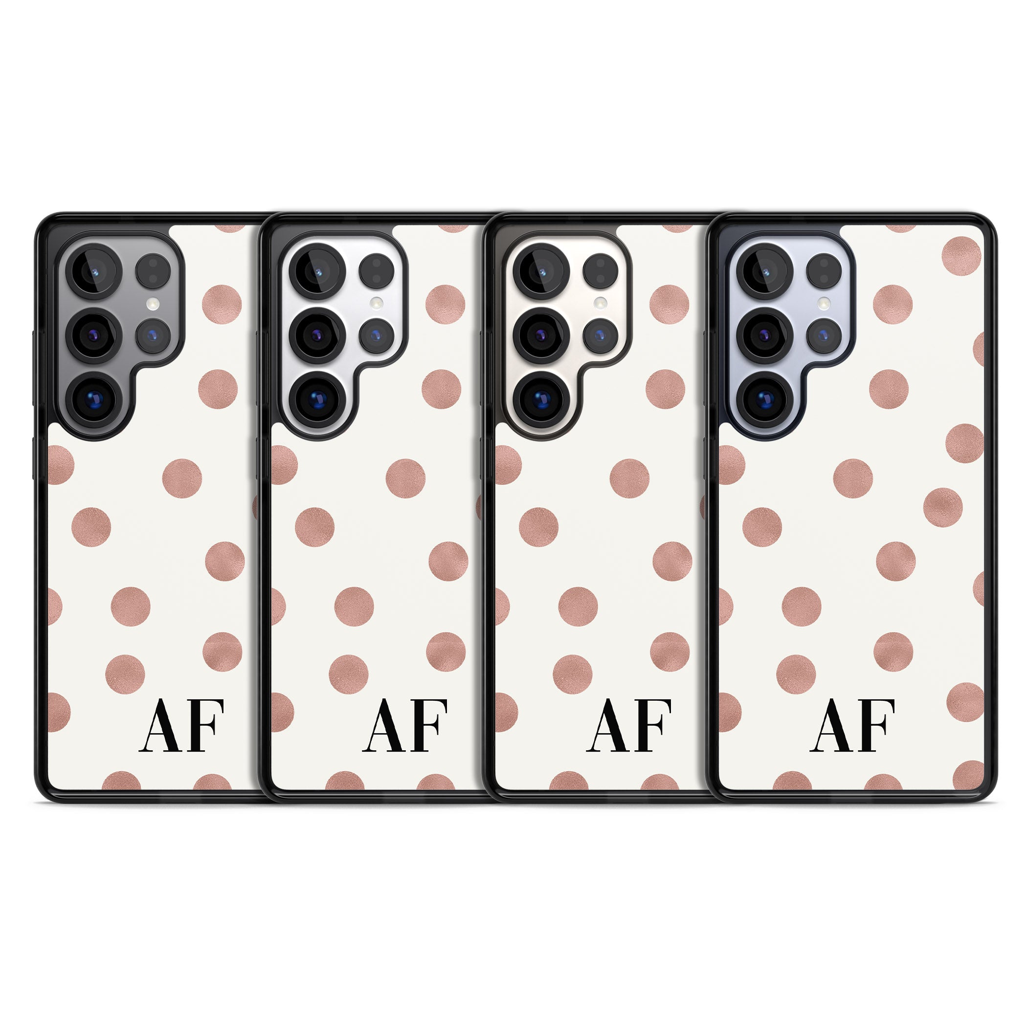 Personalised Rose Gold Dots & Initials