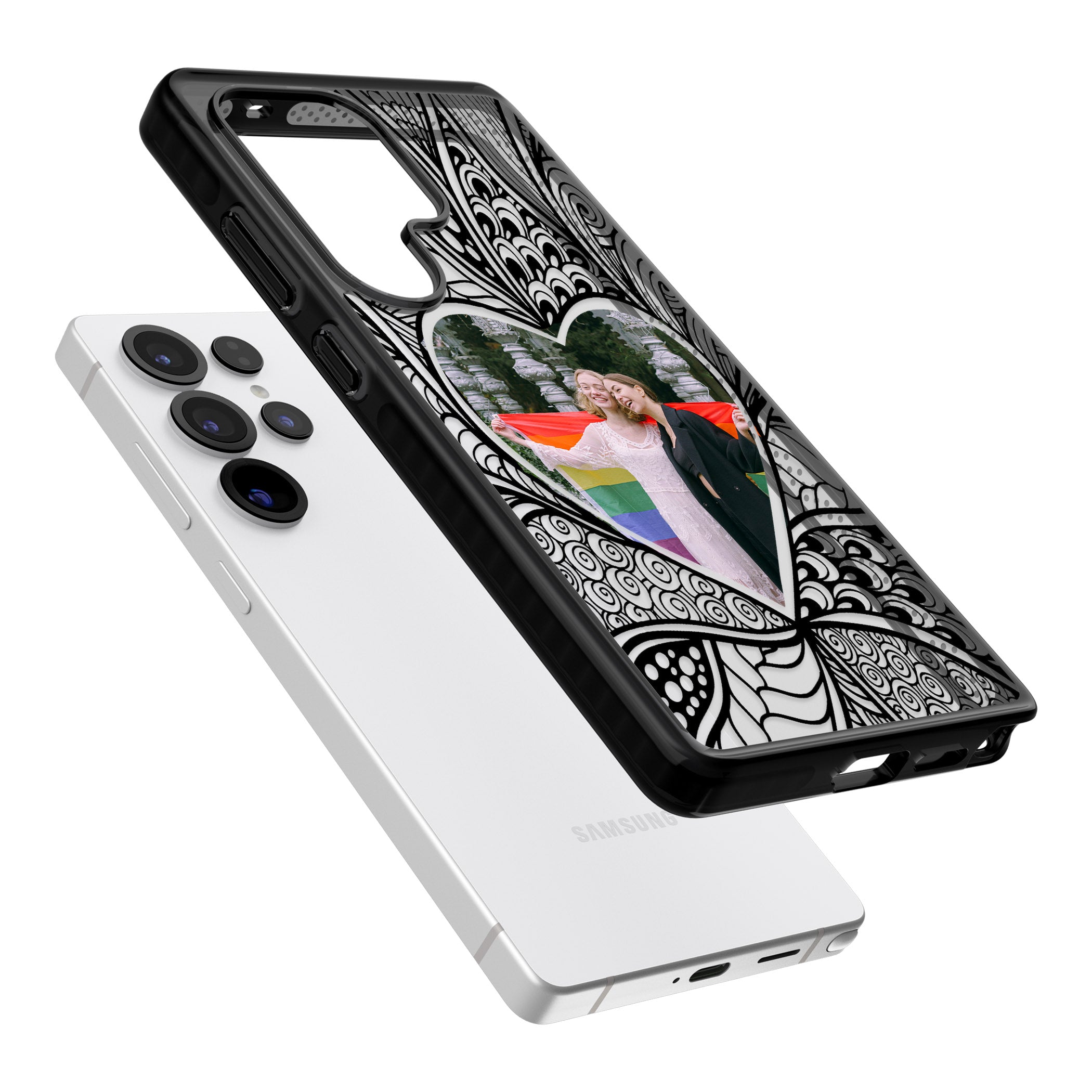 Personalised Henna Heart Photo Case