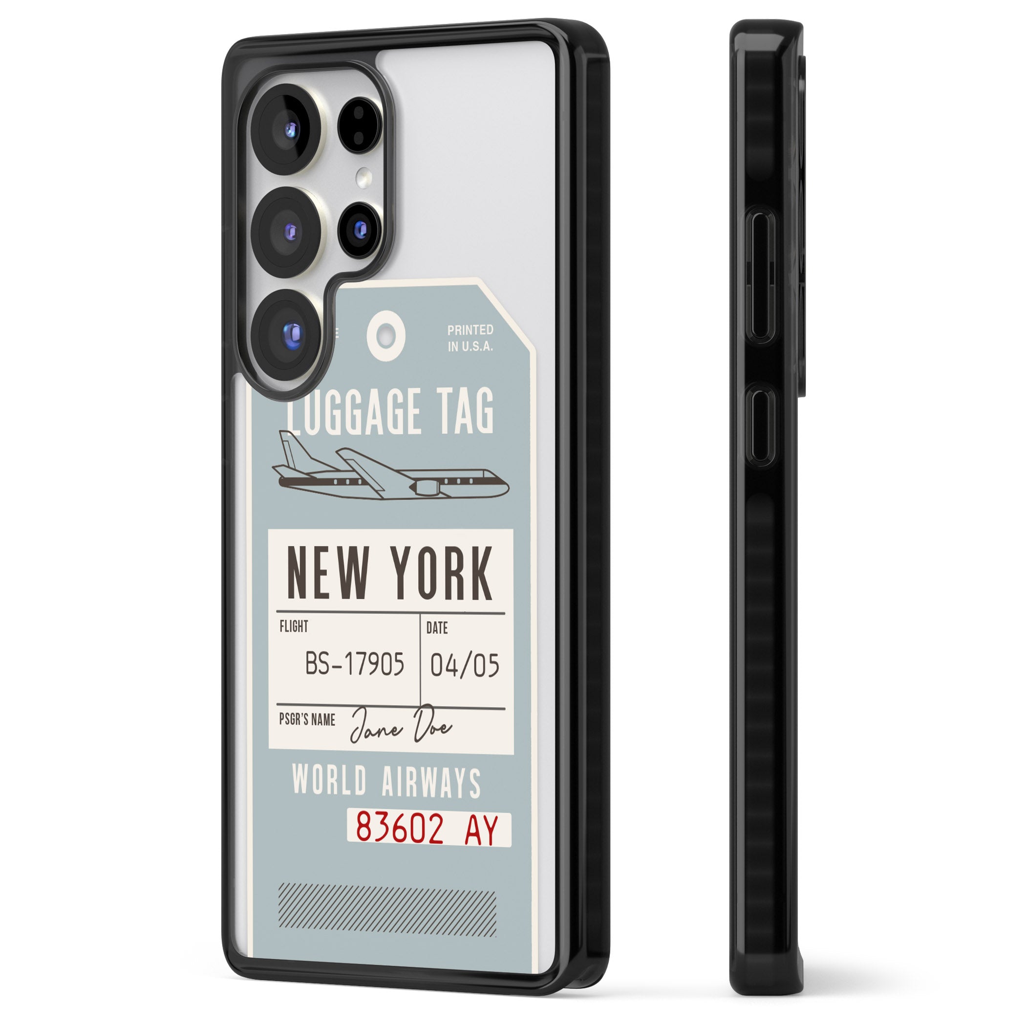 Personalised Vintage Usa Luggage Tag