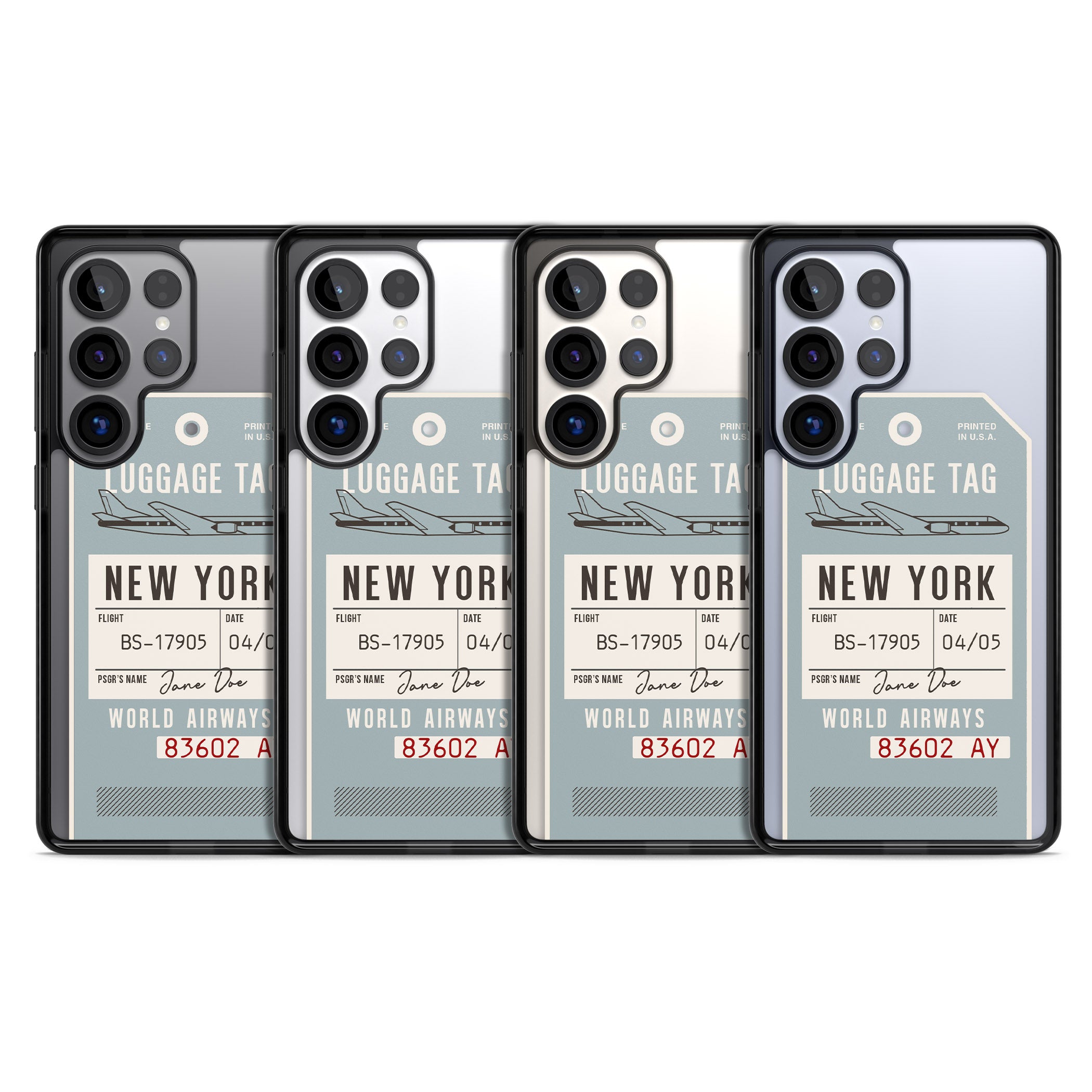 Personalised Vintage Usa Luggage Tag