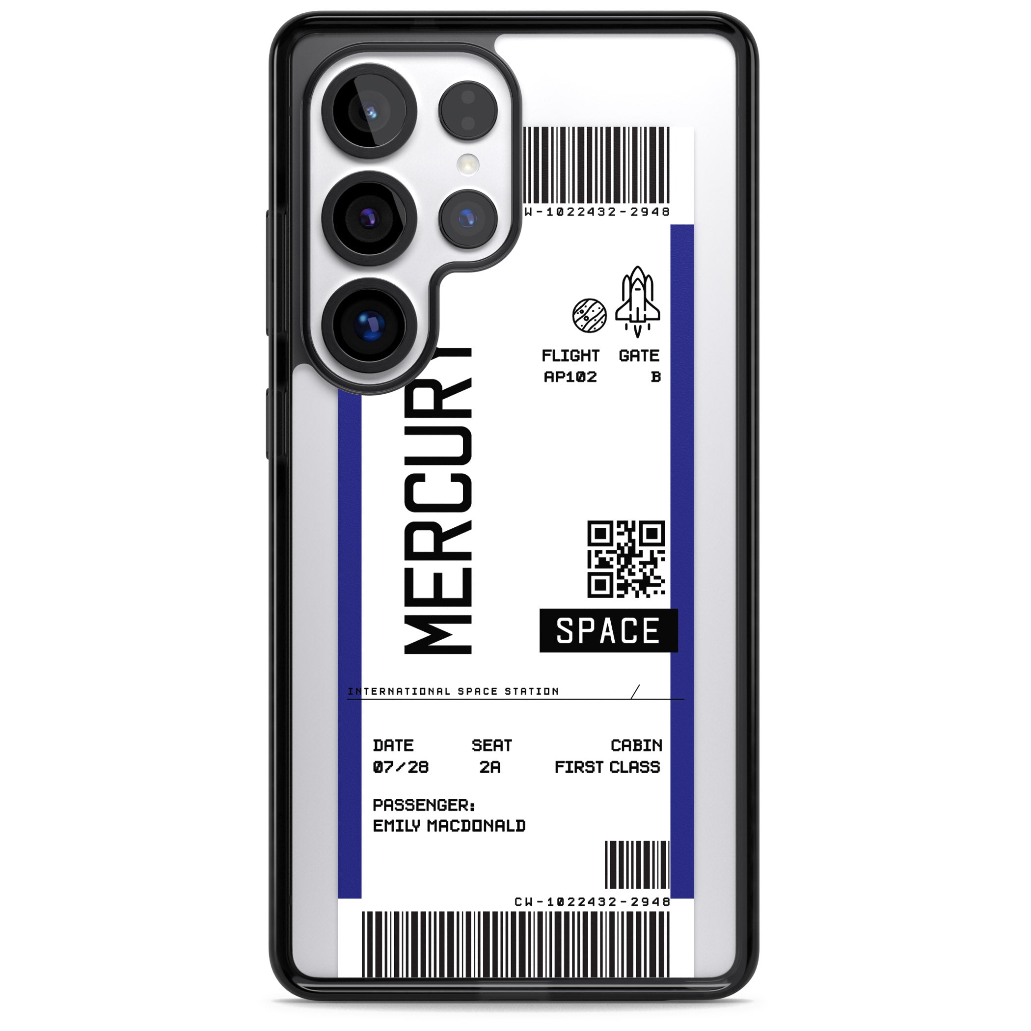 Personalised Mercury Travel Ticket