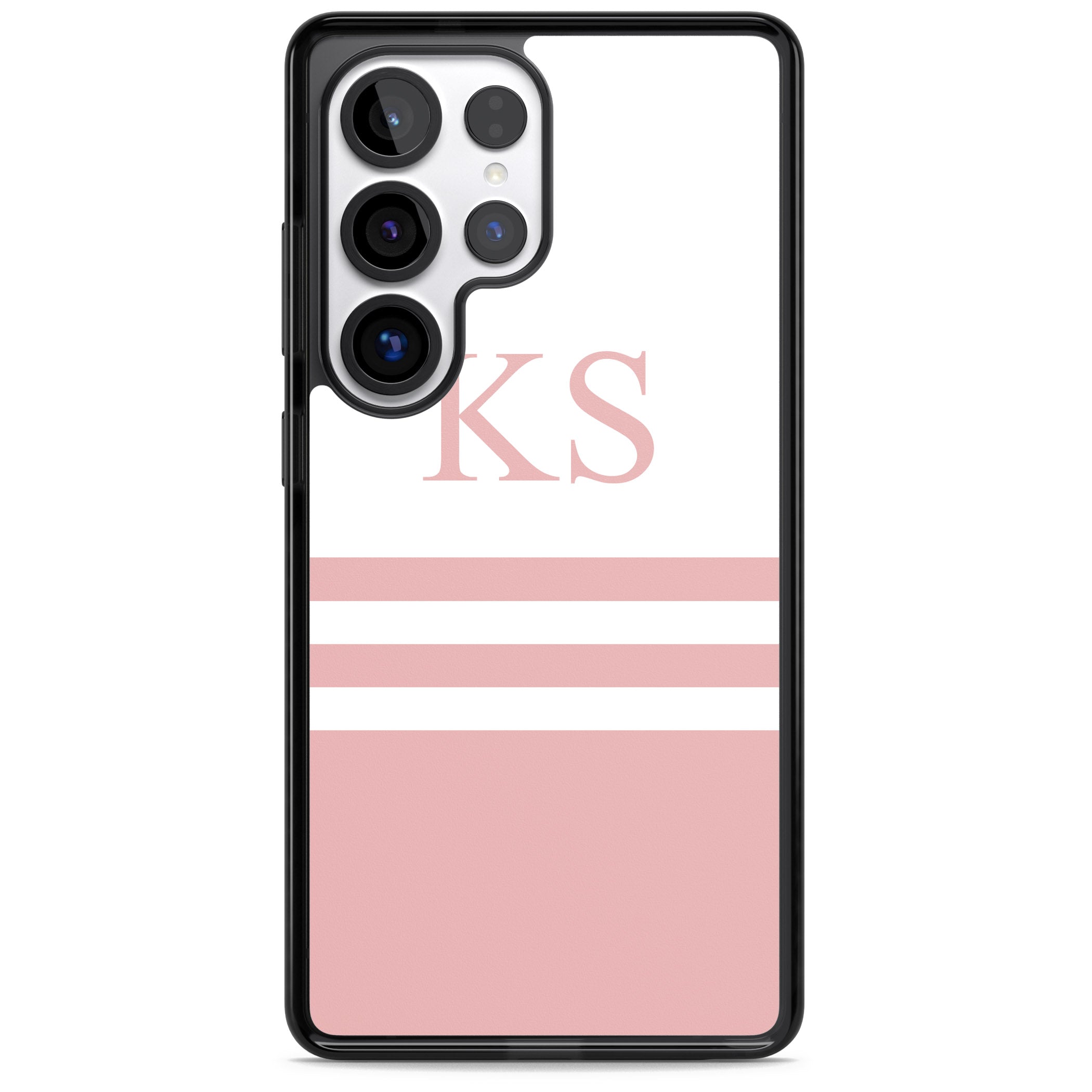 Personalised Pink Stripes & Initials