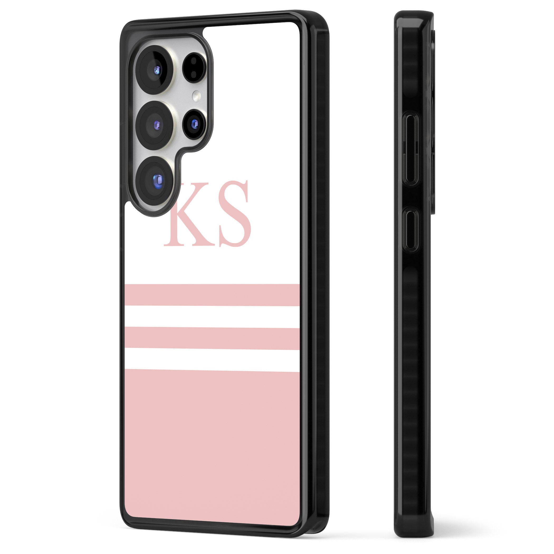 Personalised Pink Stripes & Initials