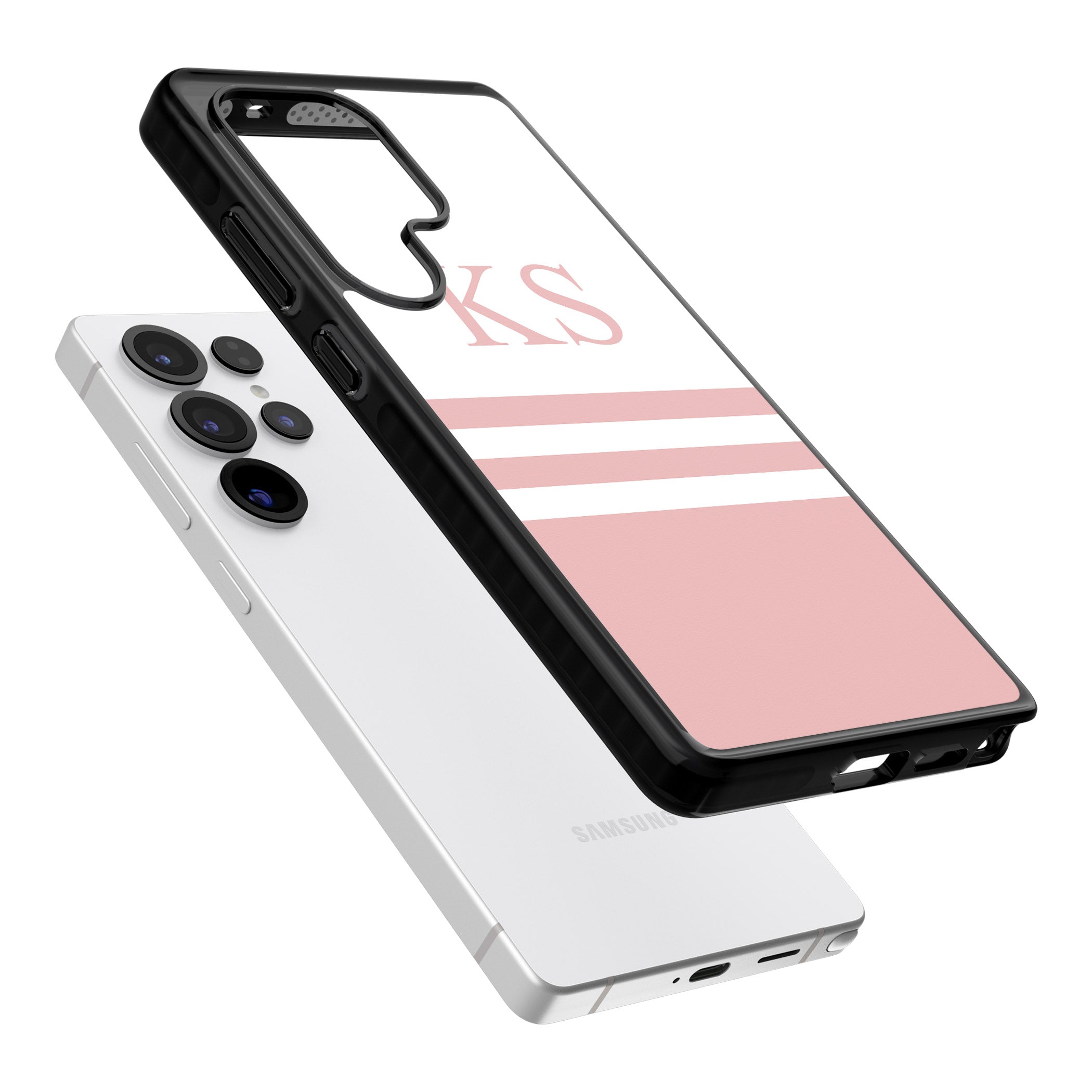 Personalised Pink Stripes & Initials