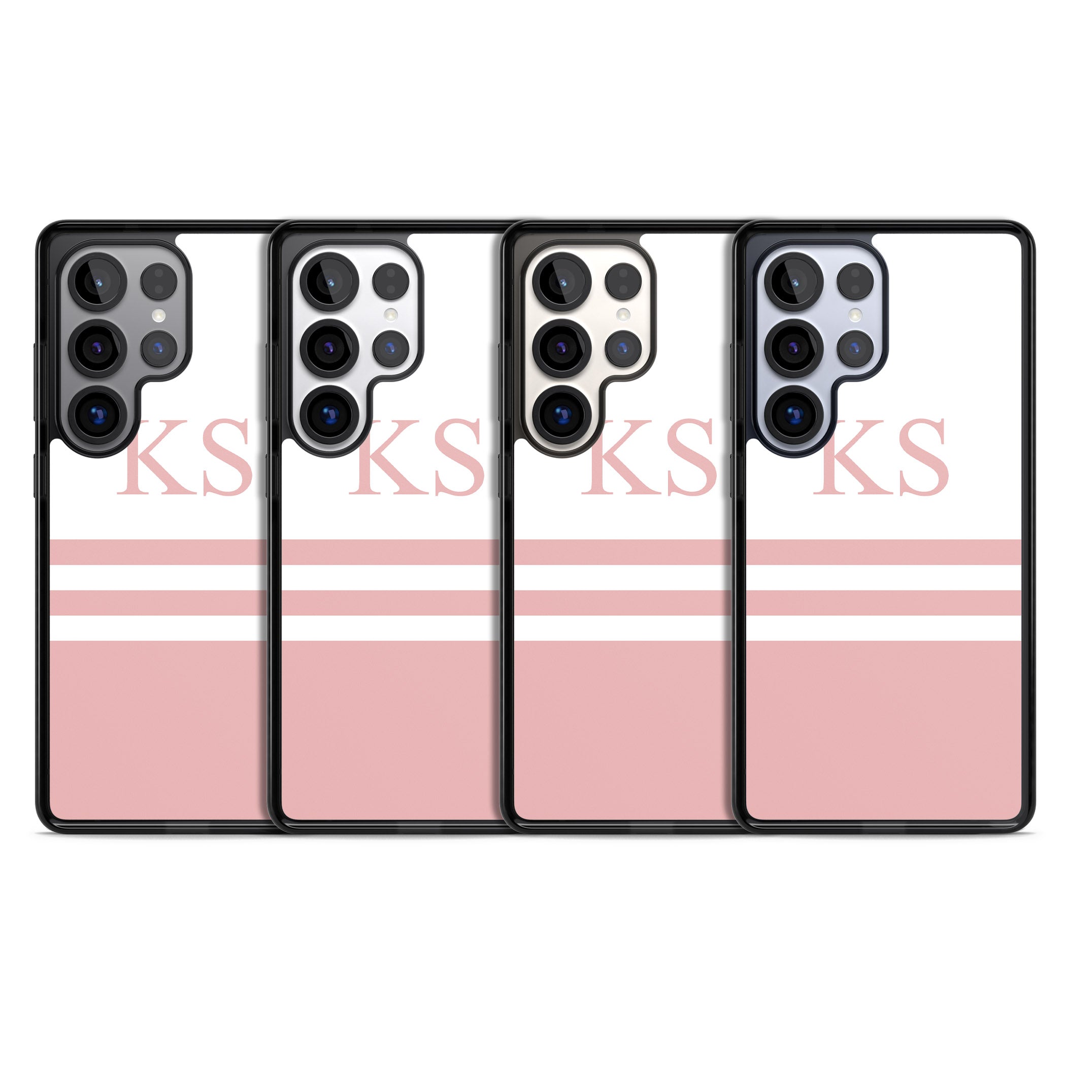 Personalised Pink Stripes & Initials