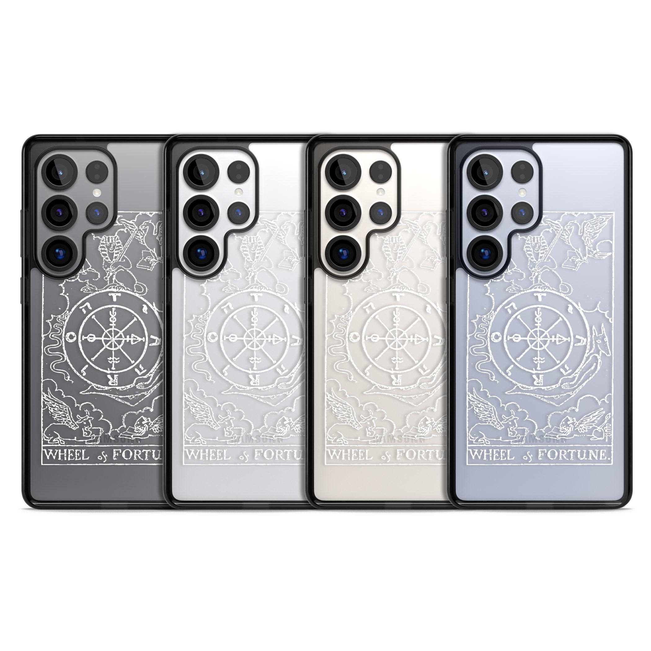 Personalised Wheel Of Fortune Tarot Card (White)