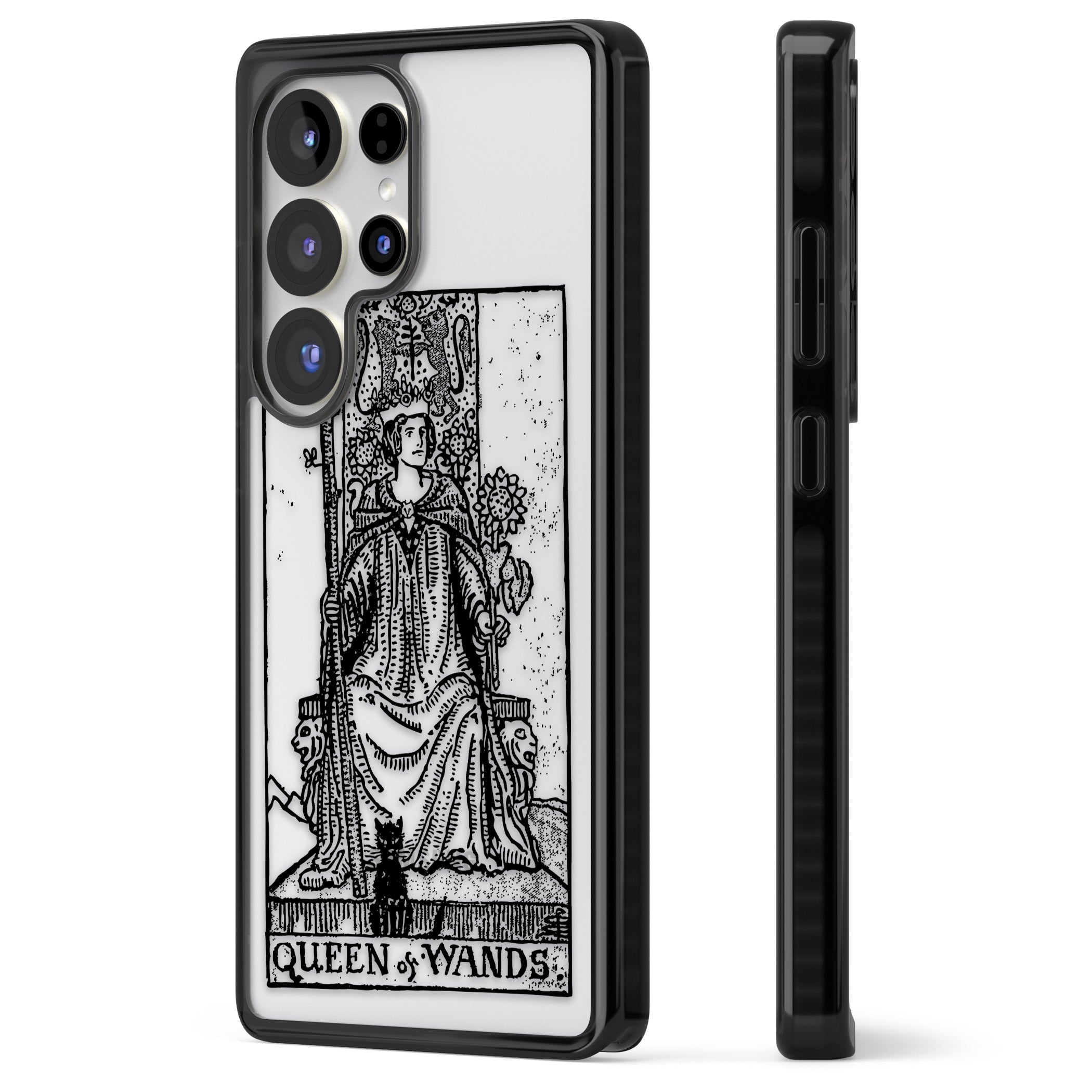 Personalised Queen Of Wands Tarot Card (Clear)