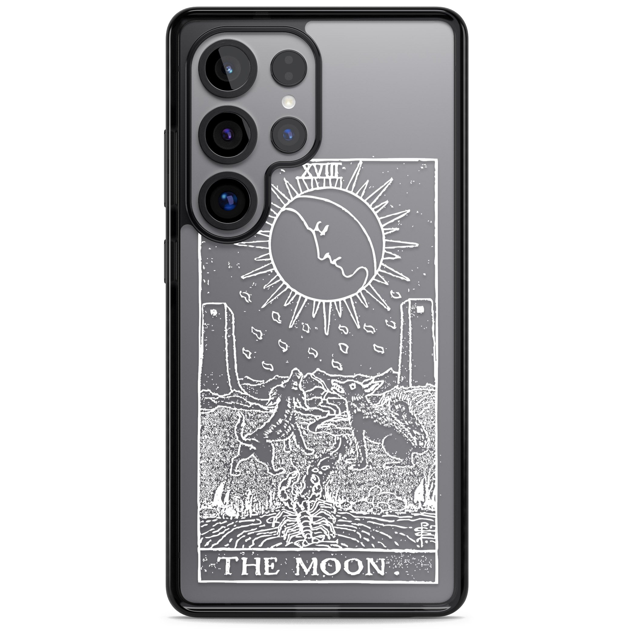 Personalised The Moon Tarot Card (White)