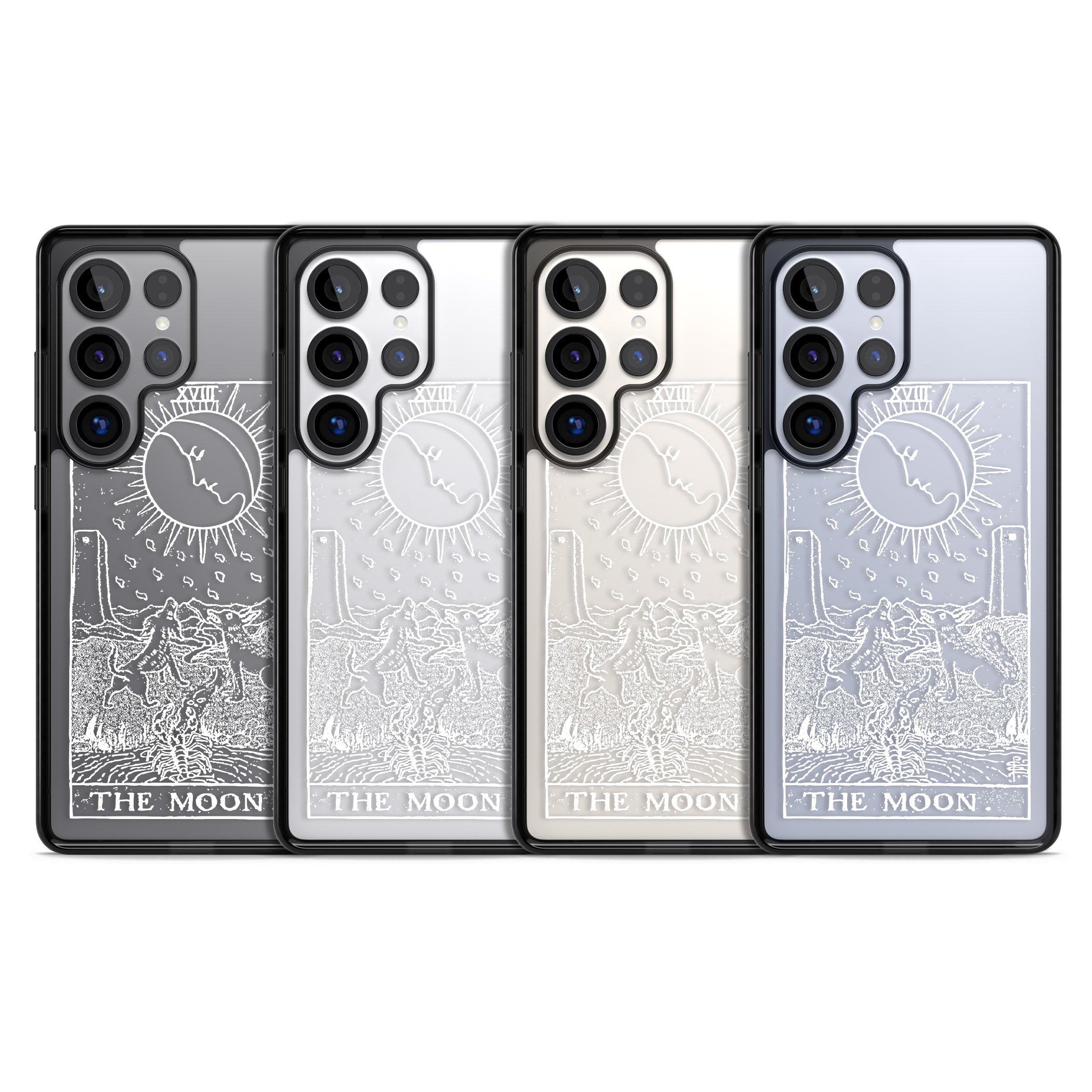 Personalised The Moon Tarot Card (White)