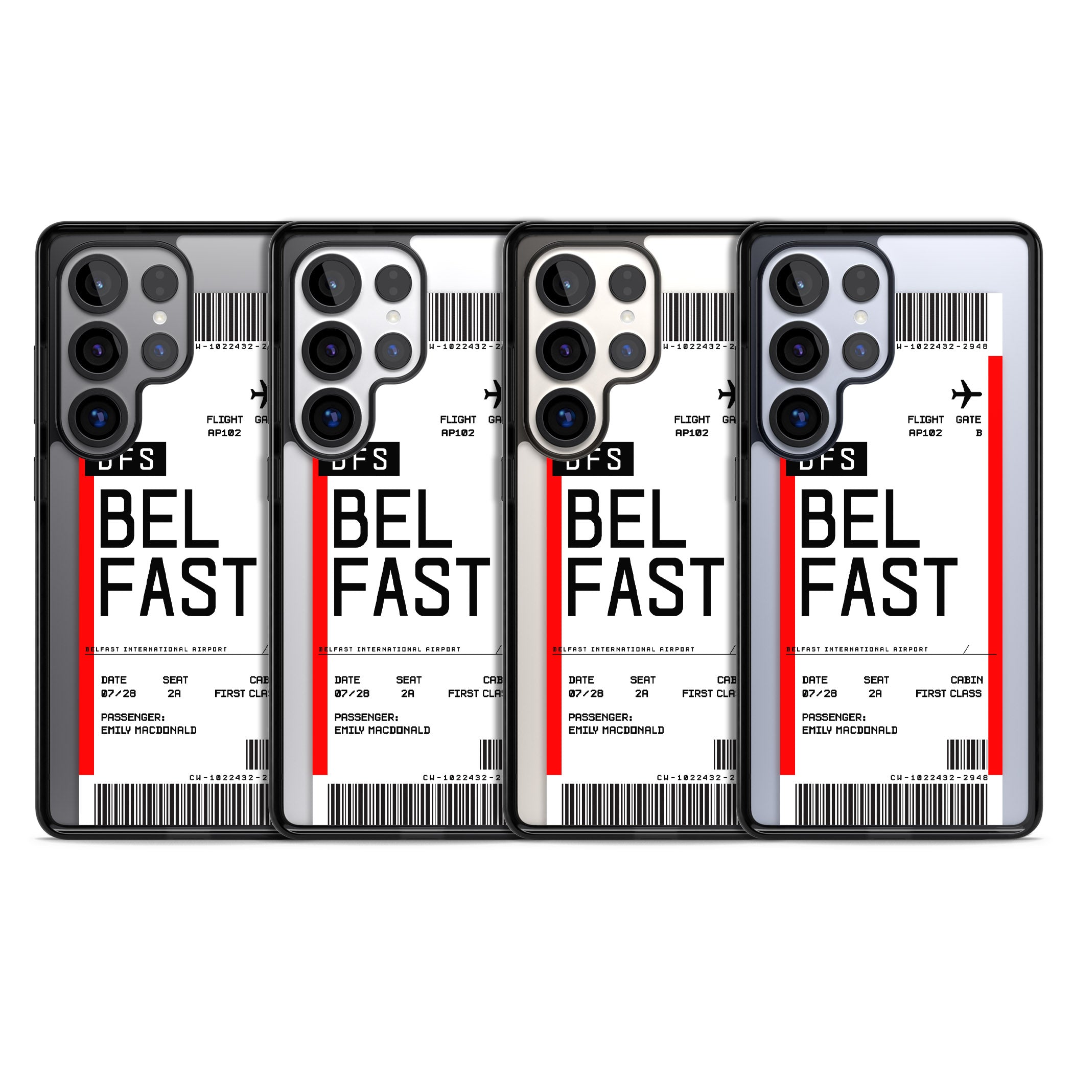 Personalised Belfast Boarding Pass