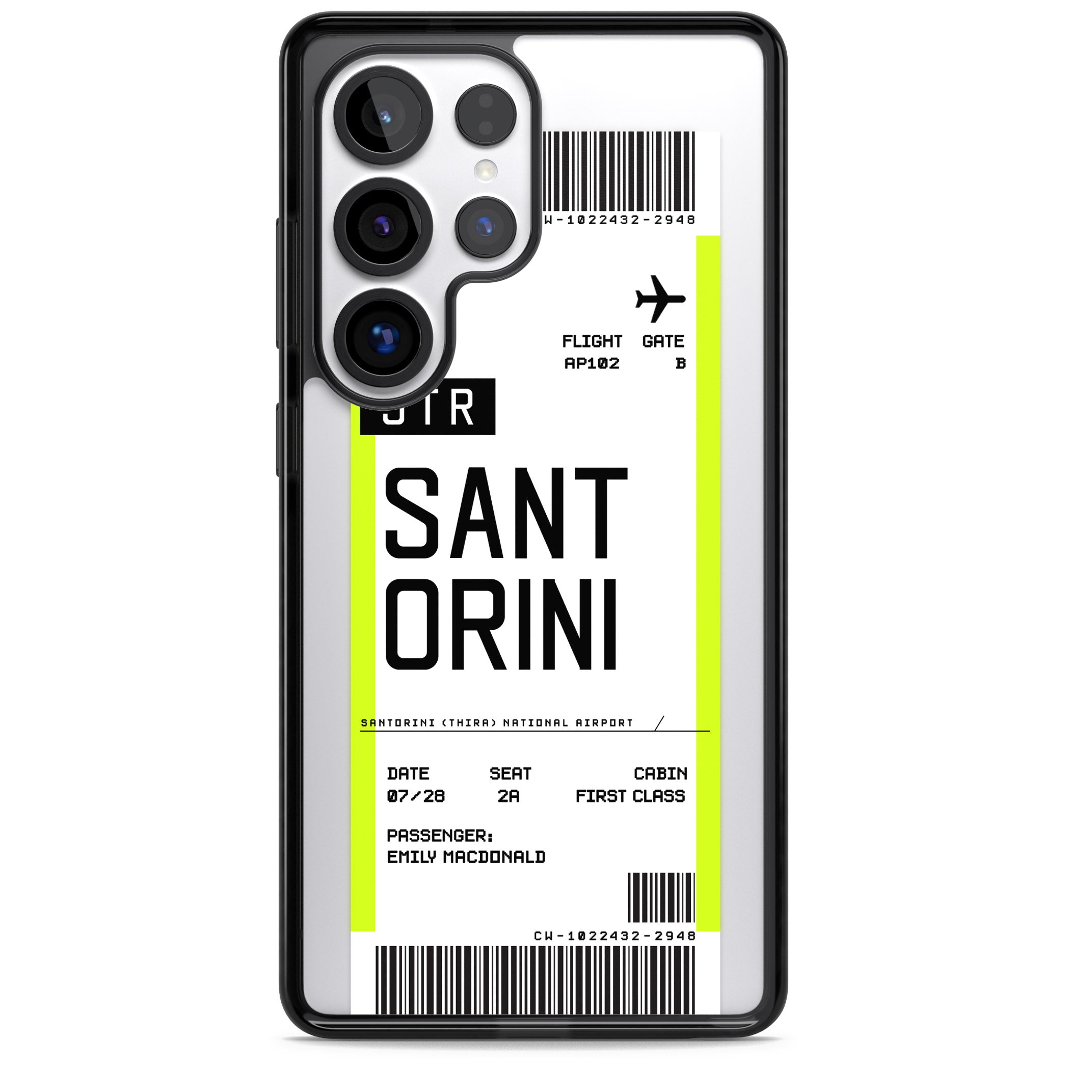 Personalised Santorini Boarding Pass