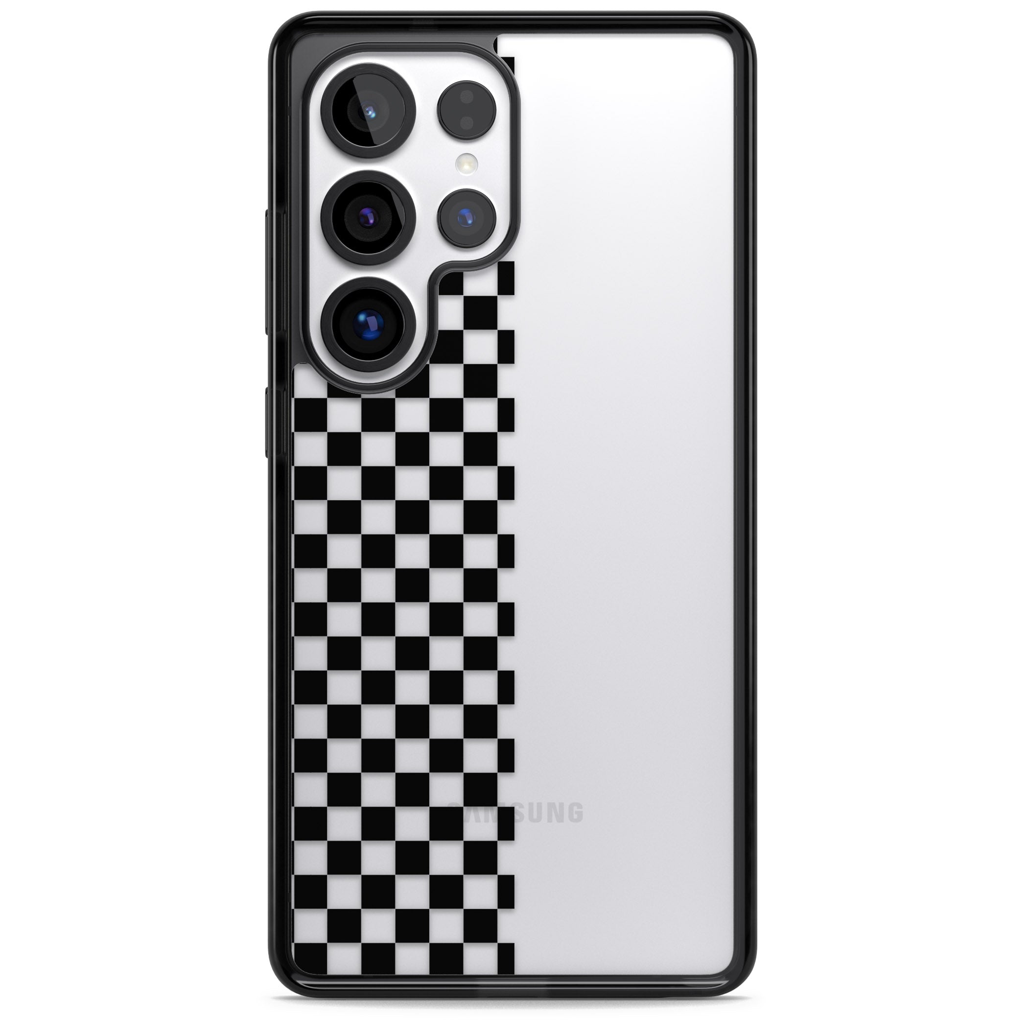 Checker: Half Black Check On Clear