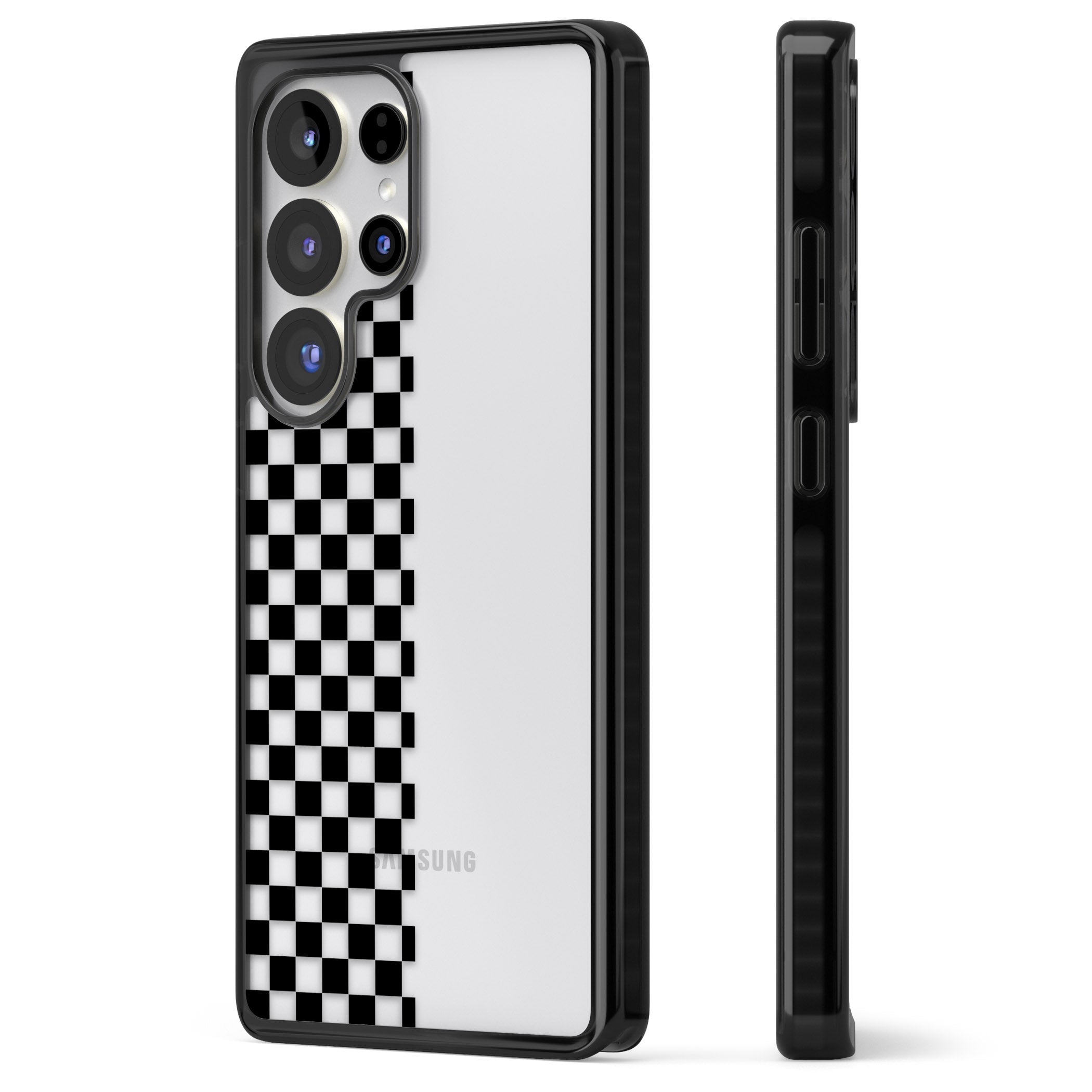 Checker: Half Black Check On Clear