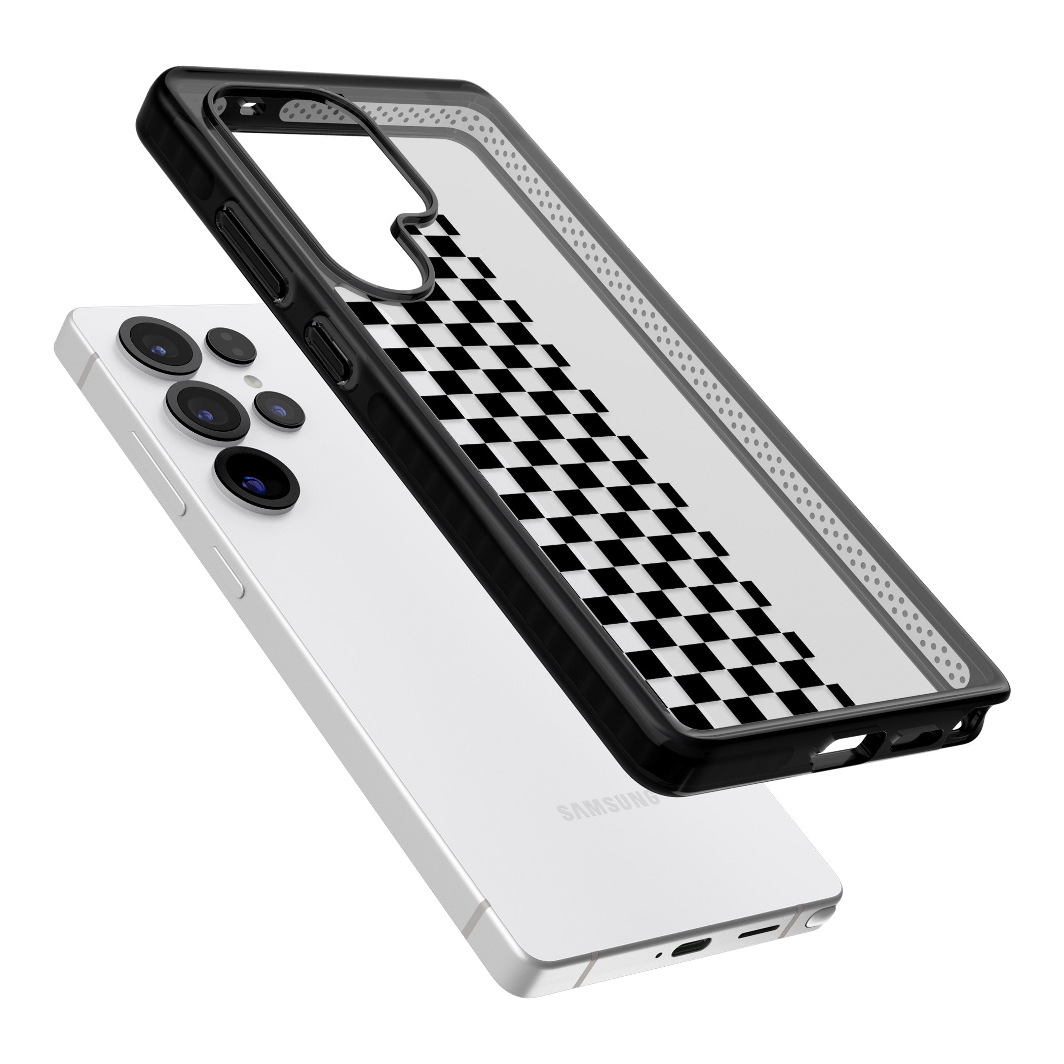 Checker: Half Black Check On Clear