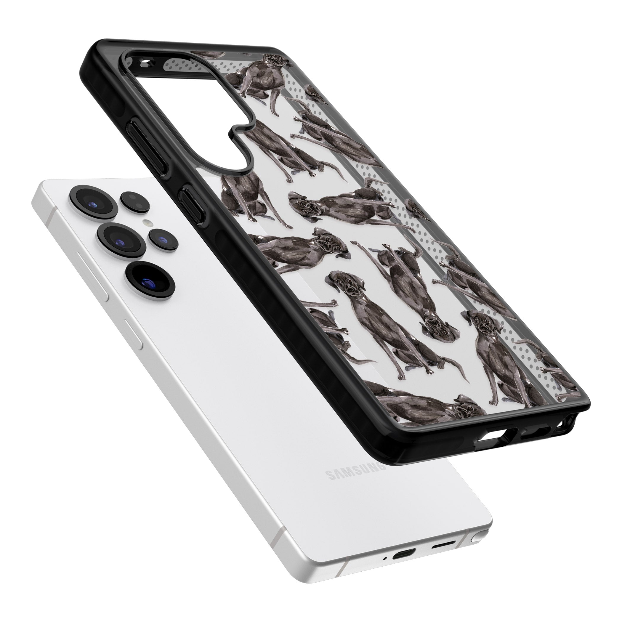 Black Labrador Watercolor Pattern