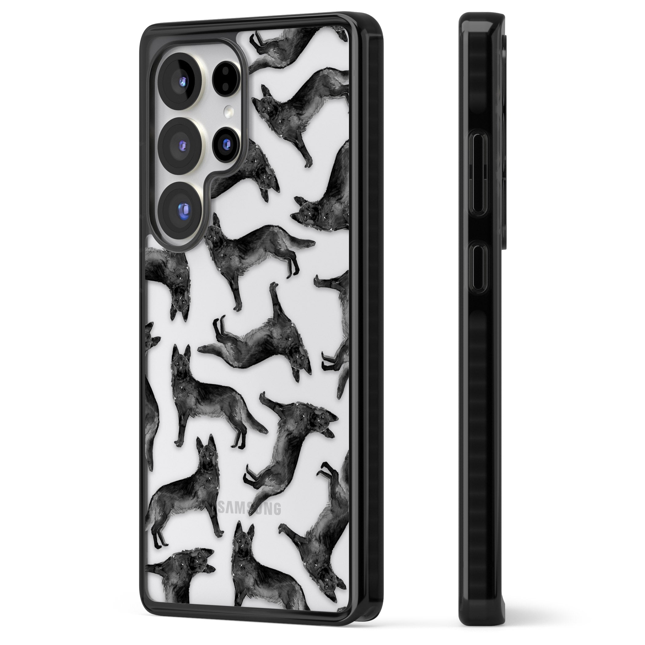 German Shepherd Pattern Black