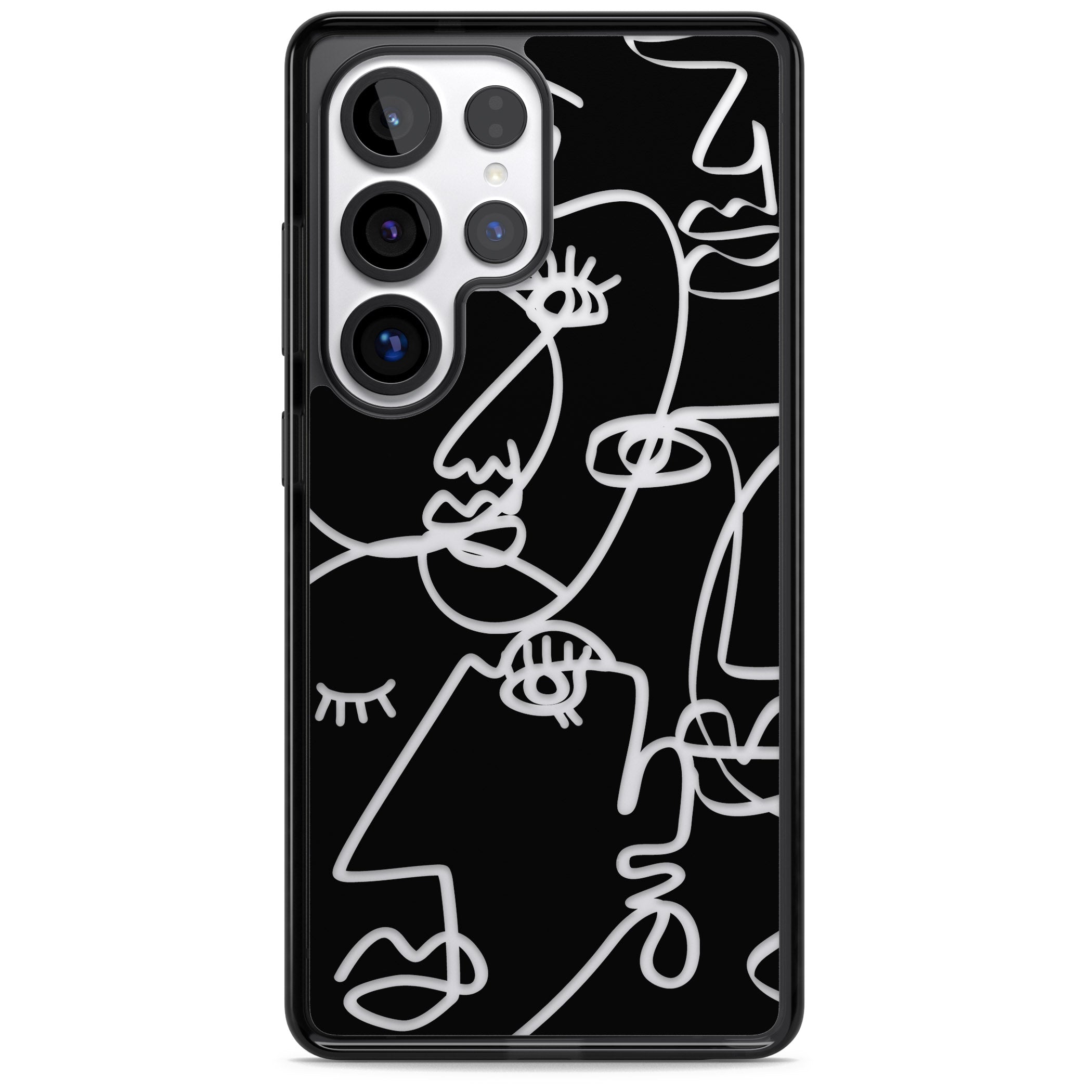 Abstract Line Art Clear Black