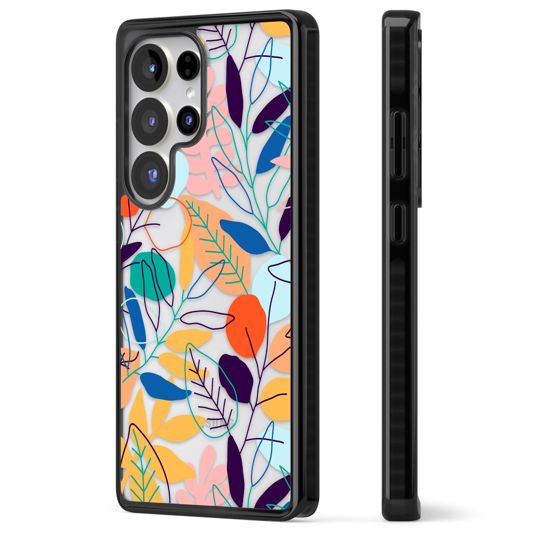 Abstract Line Drawn Leaves