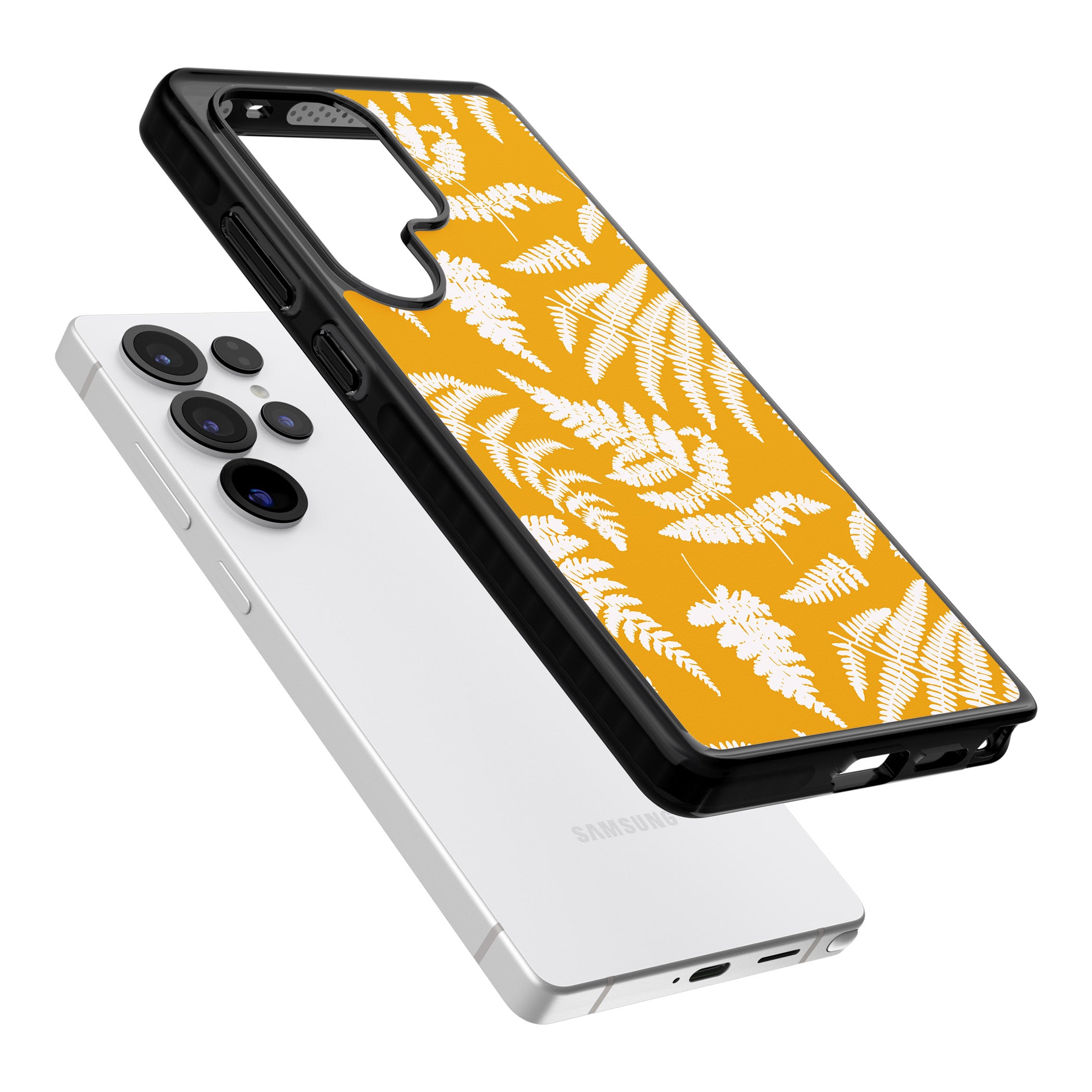 Fern Pattern On Yellow