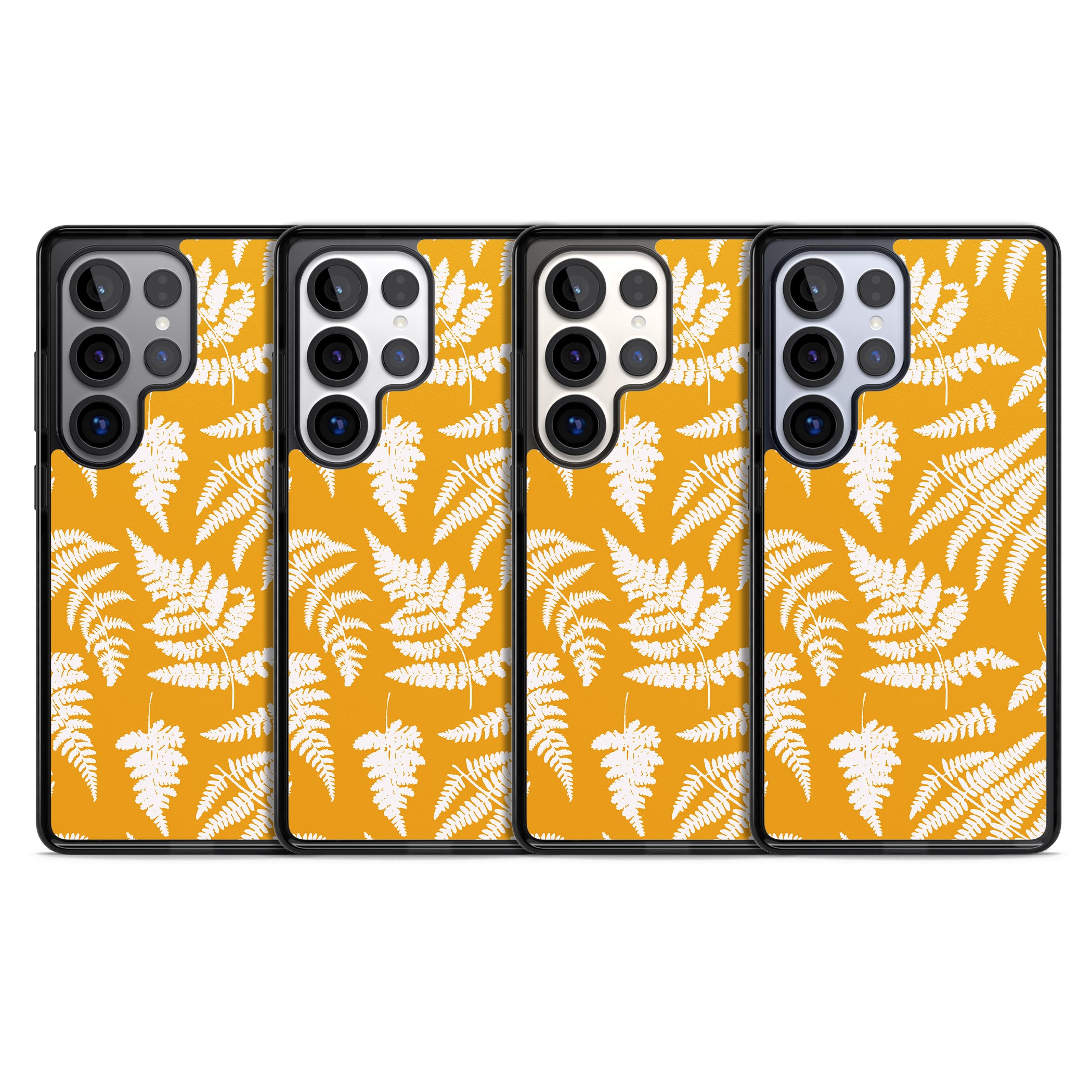 Fern Pattern On Yellow