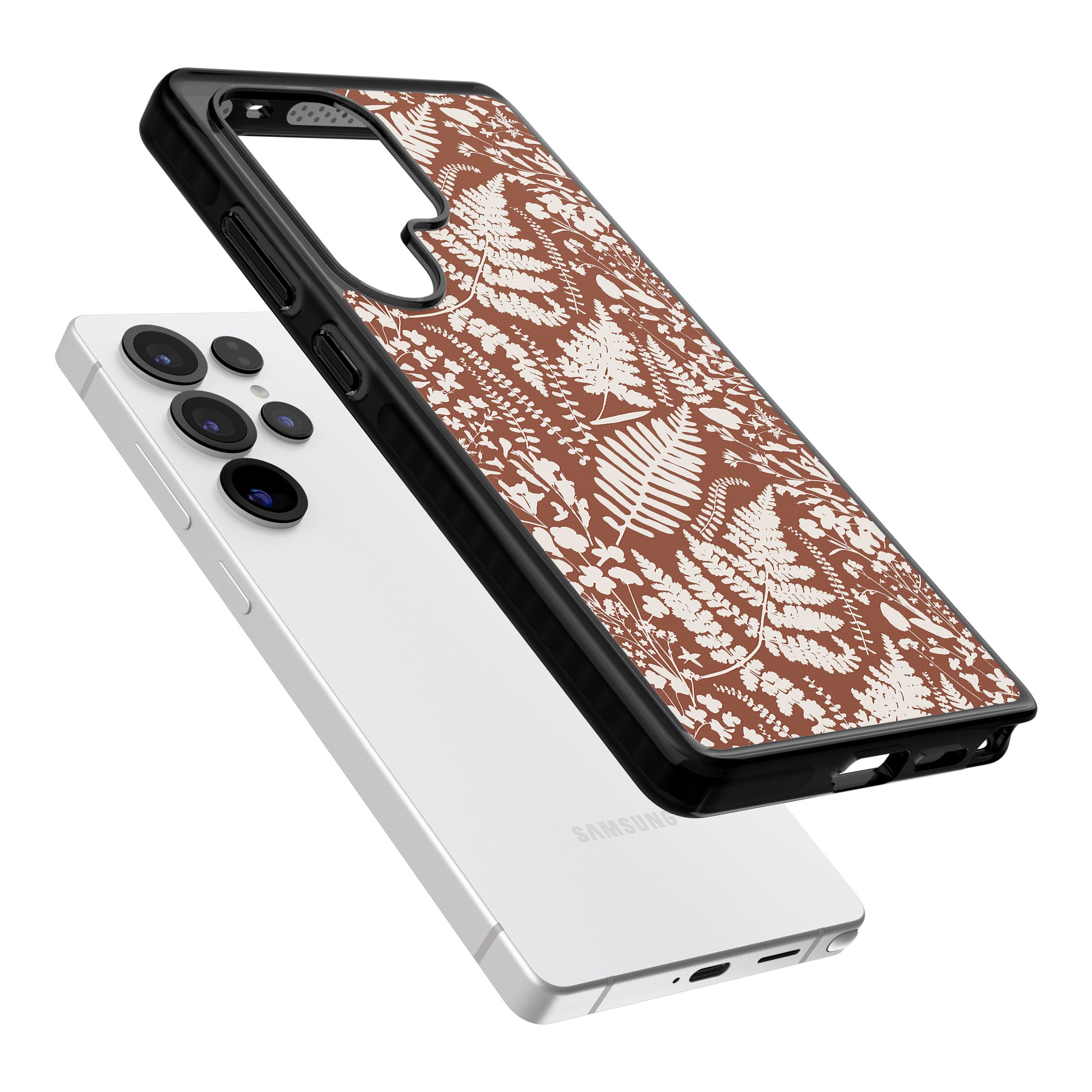 Wildflowers And Ferns On Terracotta