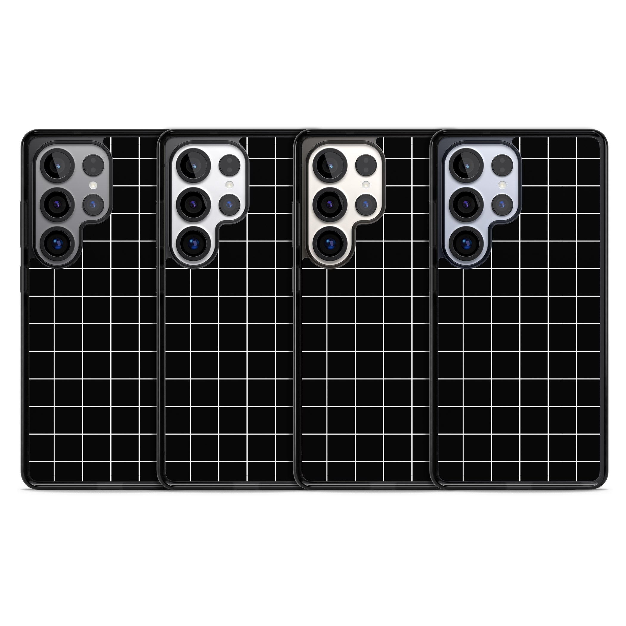 Minimalist Grid Pattern Black