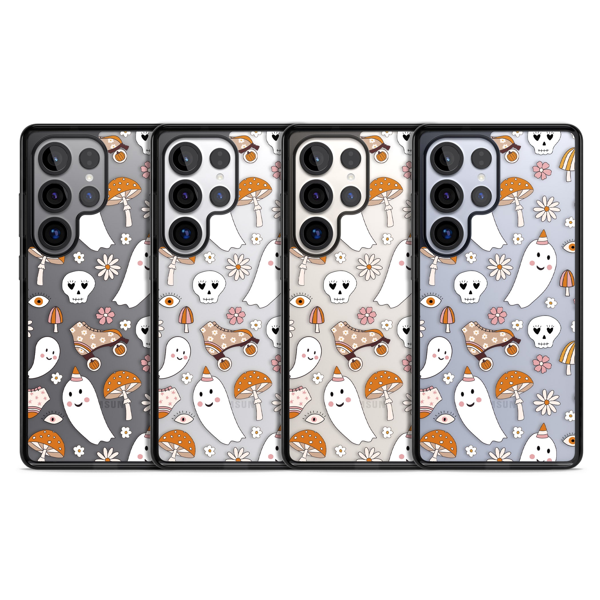 Cute Ghost And Skulls Pattern