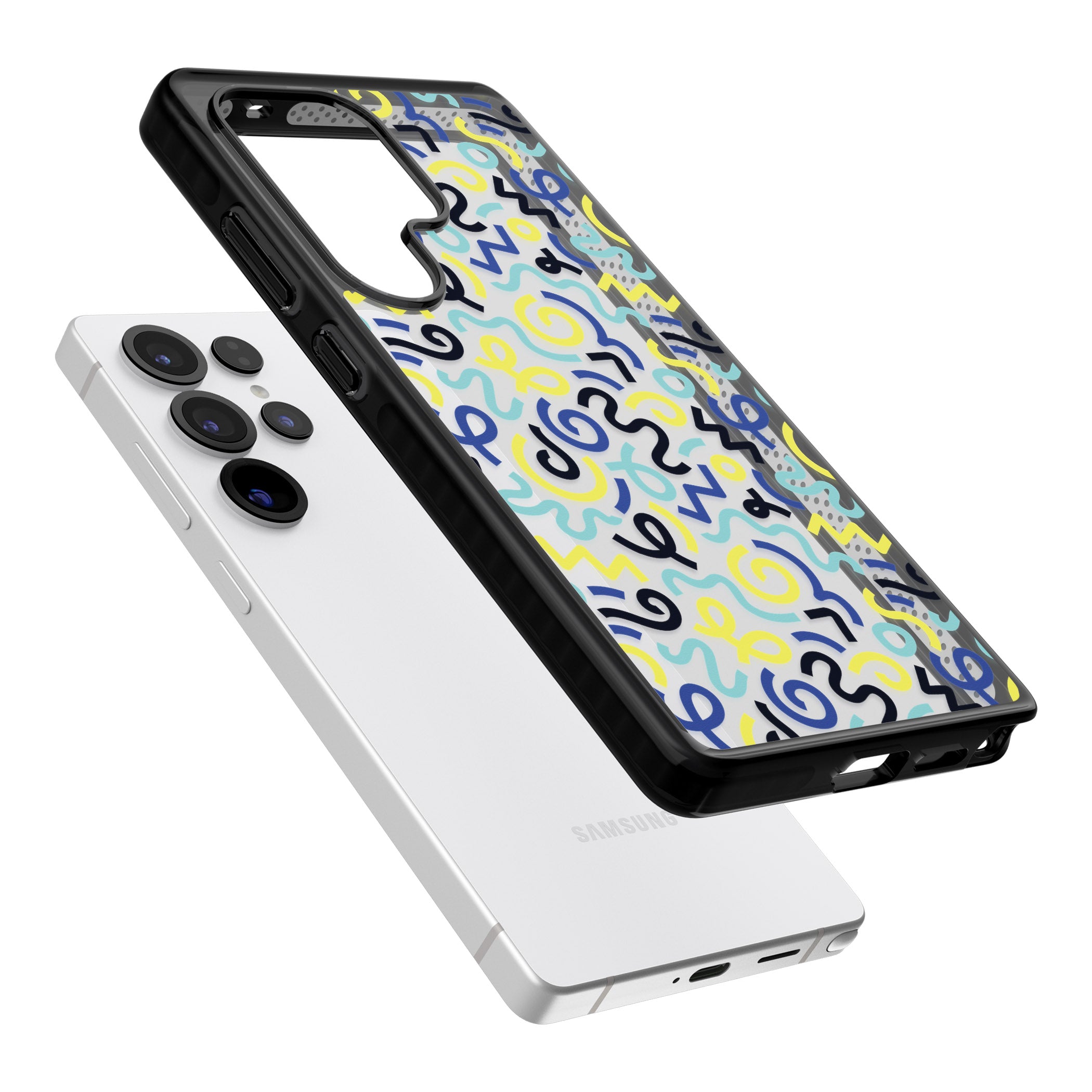 Blue & Yellow Memphis Retro