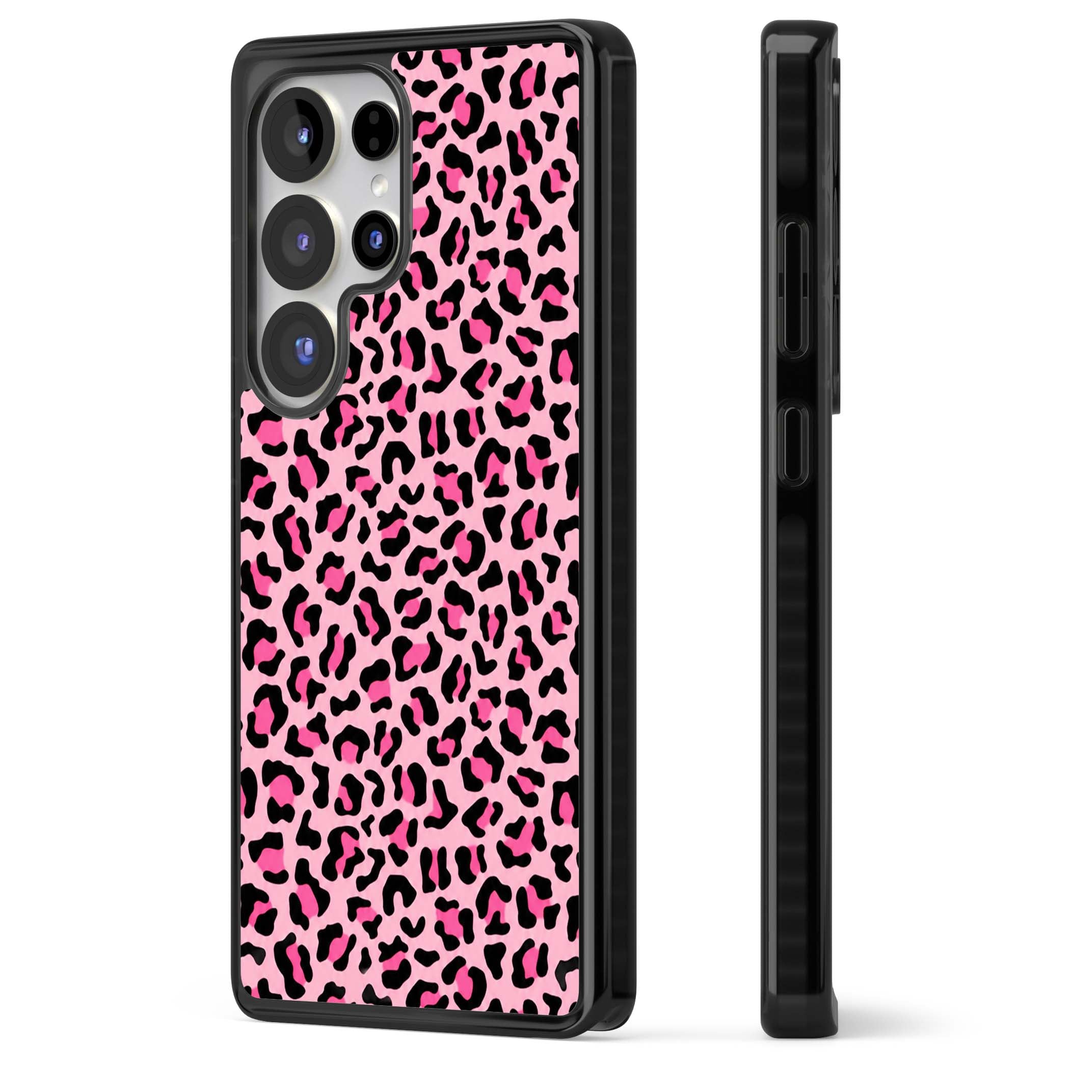 Pink Leopard baddie iPhone case | Black Impact case for Samsung Galaxy S25 Ultra