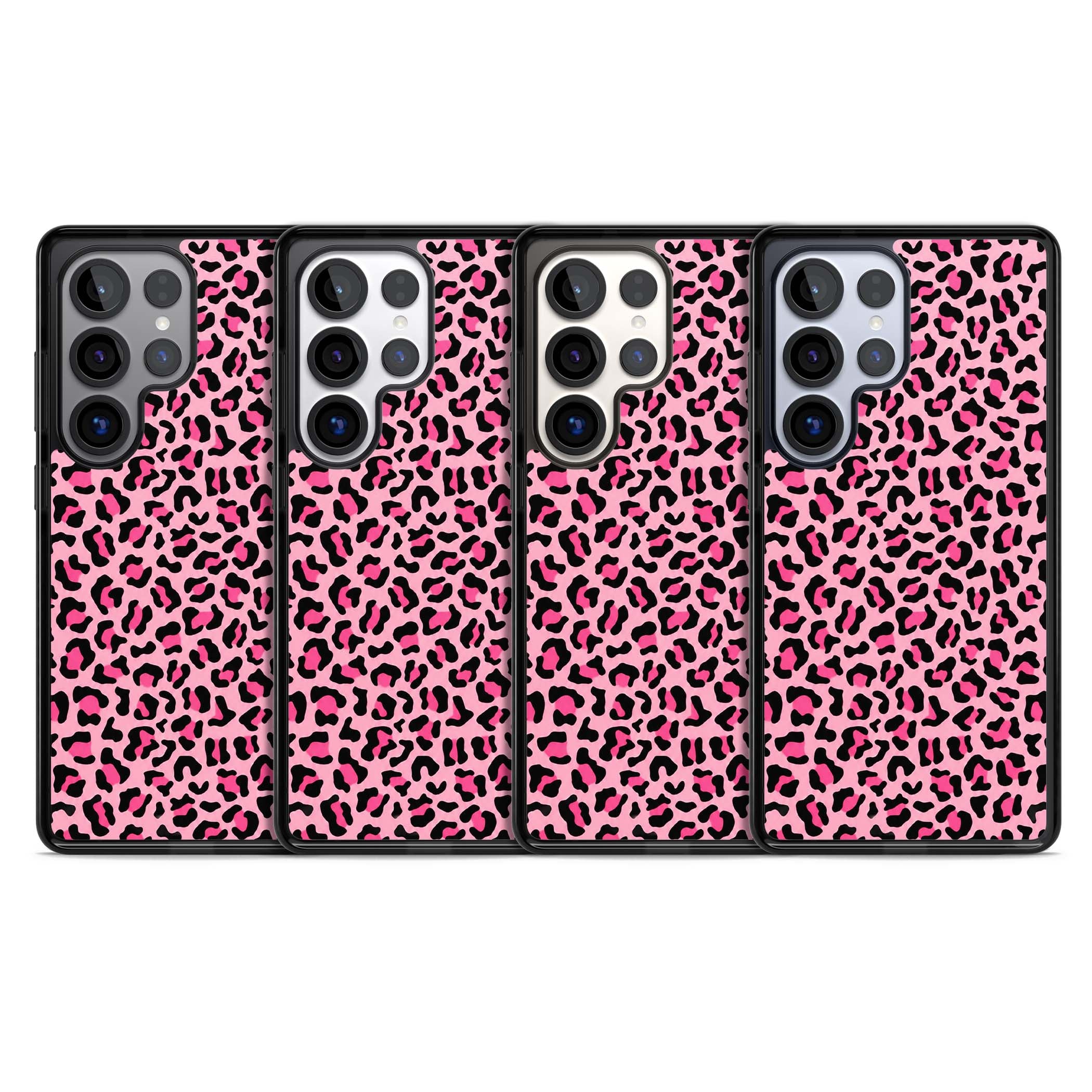 Pink Leopard baddie iPhone case | Black Impact case for Samsung Galaxy S25 Ultra
