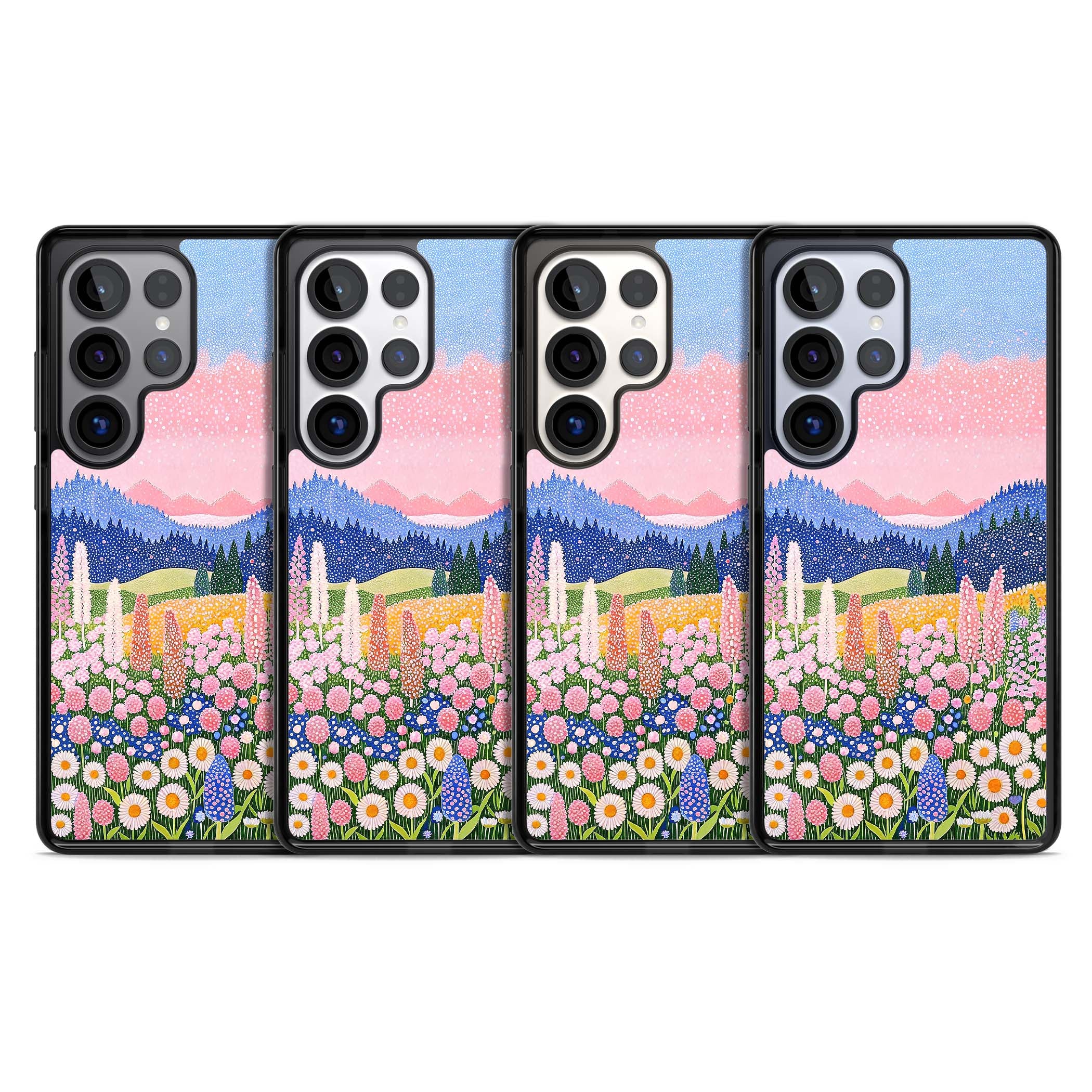 Valley Horizon cottagecore iPhone case | Black Impact case for Samsung Galaxy S25 Ultra