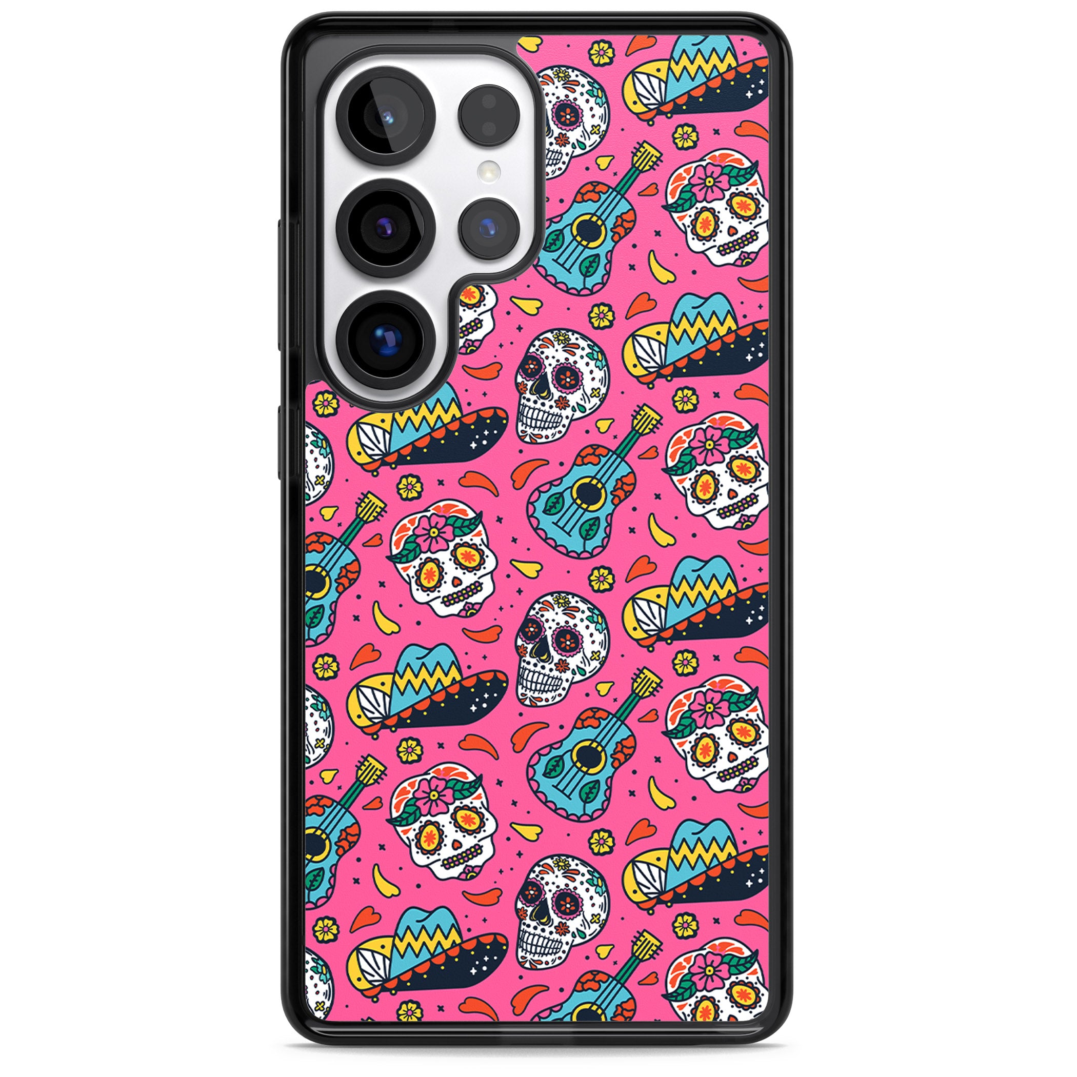 Pink Day Of The Dead Pattern