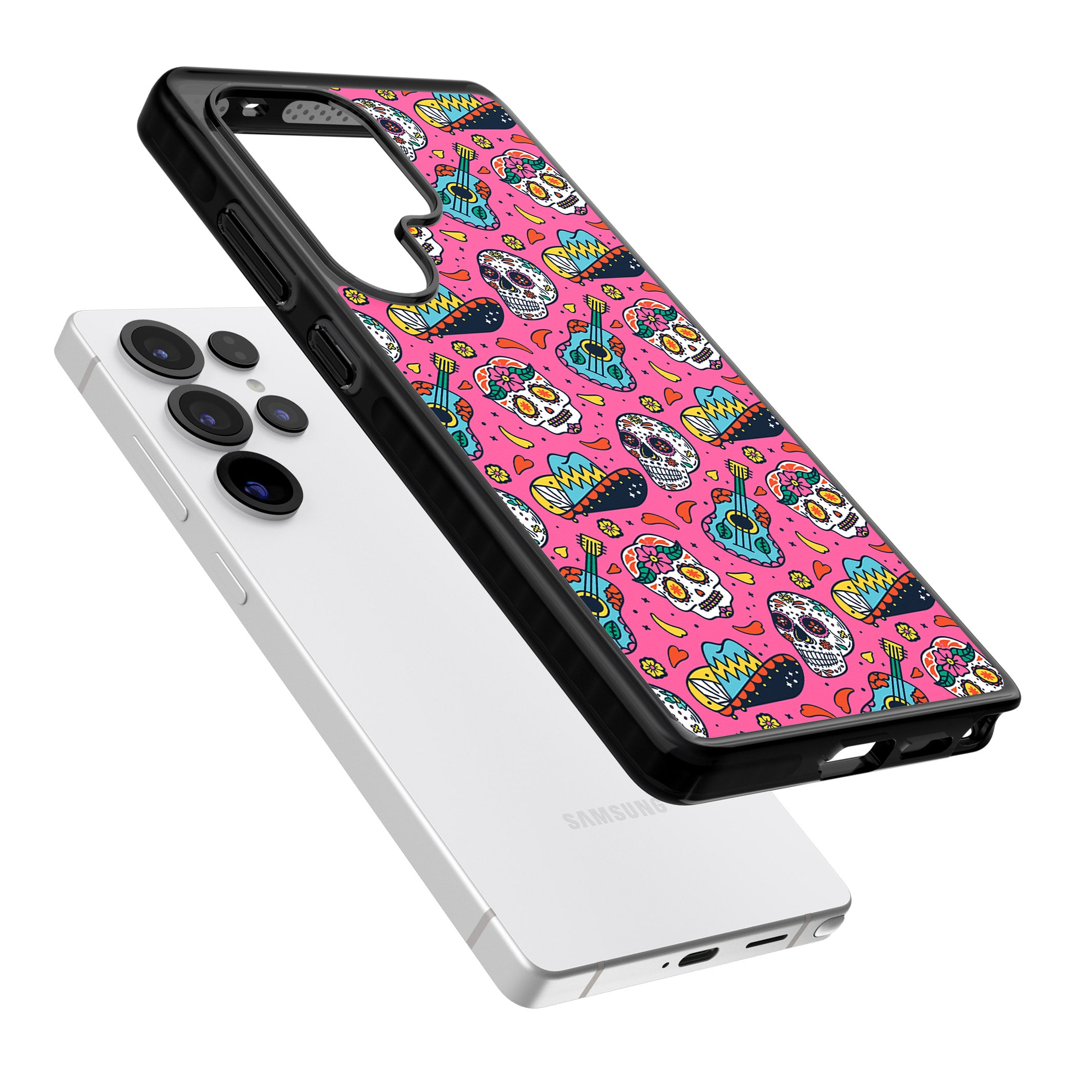 Pink Day Of The Dead Pattern