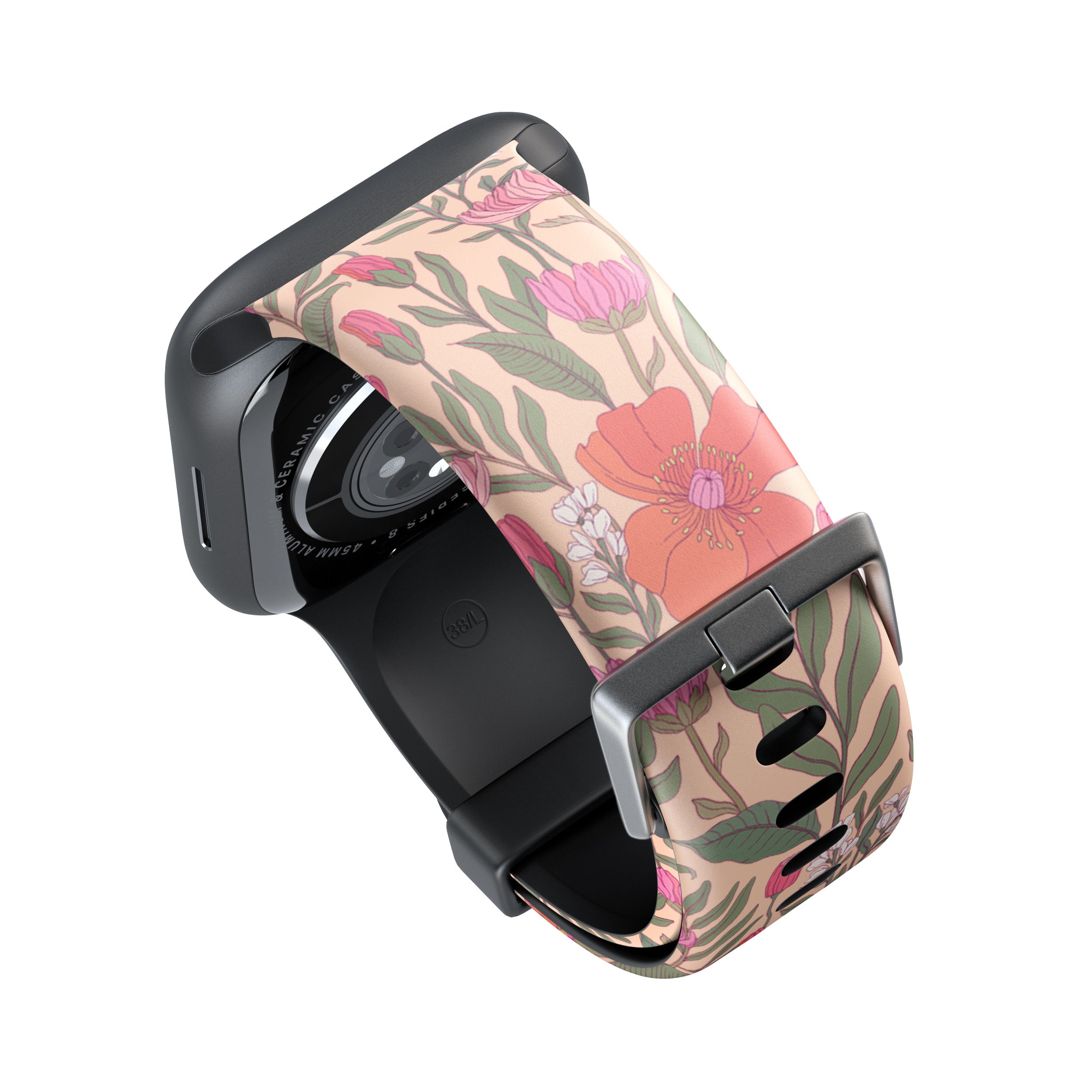 Peachy Floral - Background Apple Watch Strap - 38mm / 40mm / 41mm
