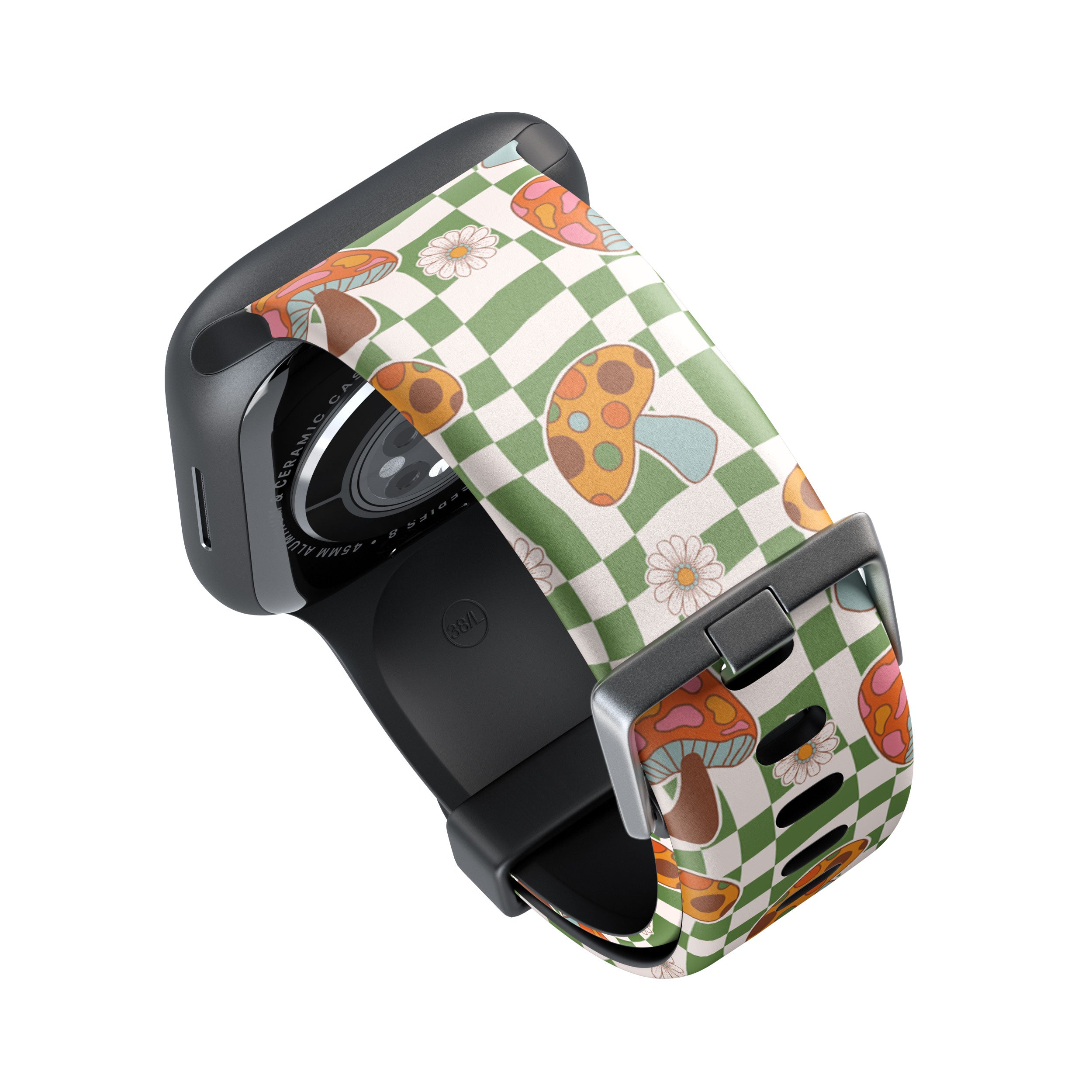 Wavy Checked Shroom & Bloom Apple Watch Strap - 38mm / 40mm / 41mm