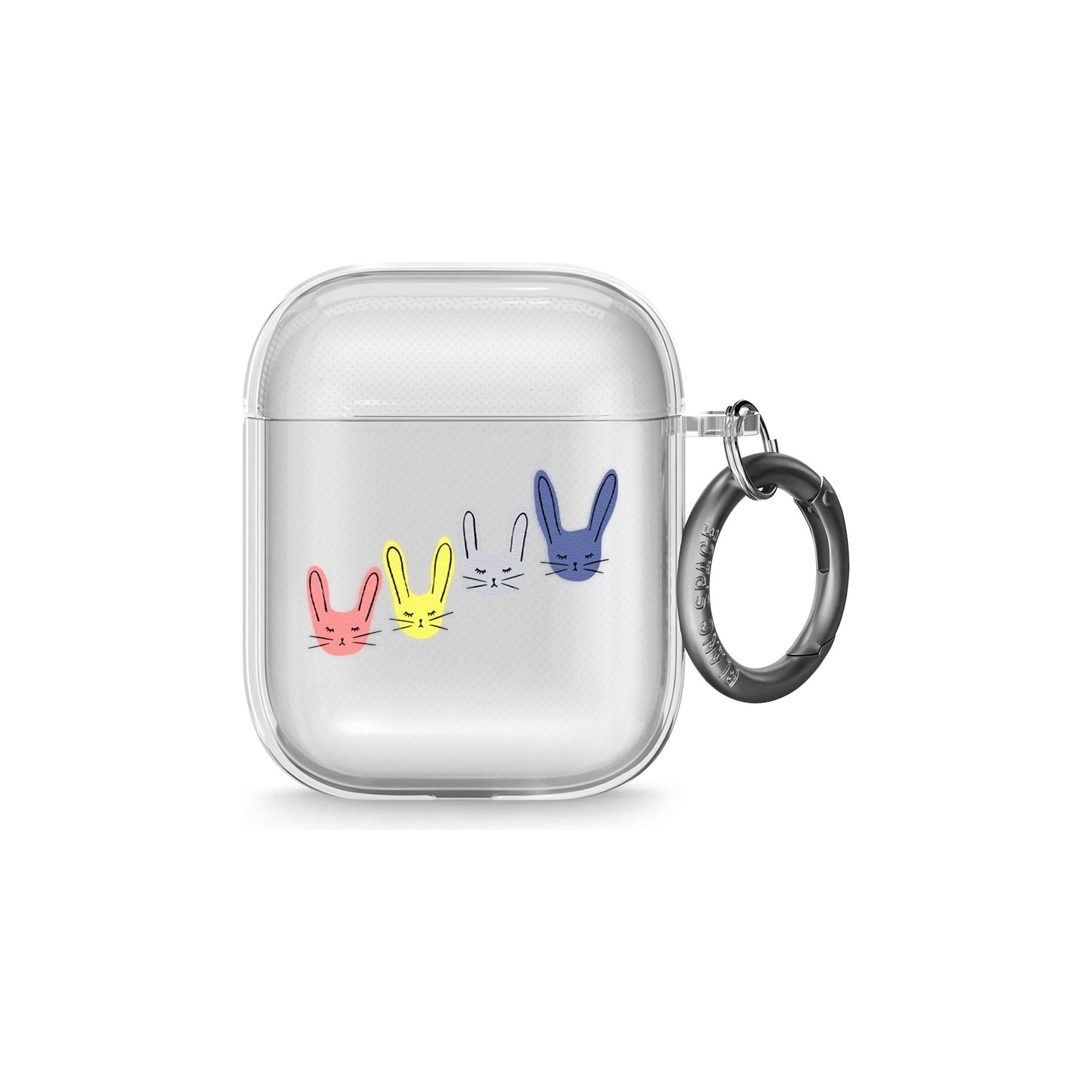 Pastel Bunny Faces AirPods Case (2nd Generation)