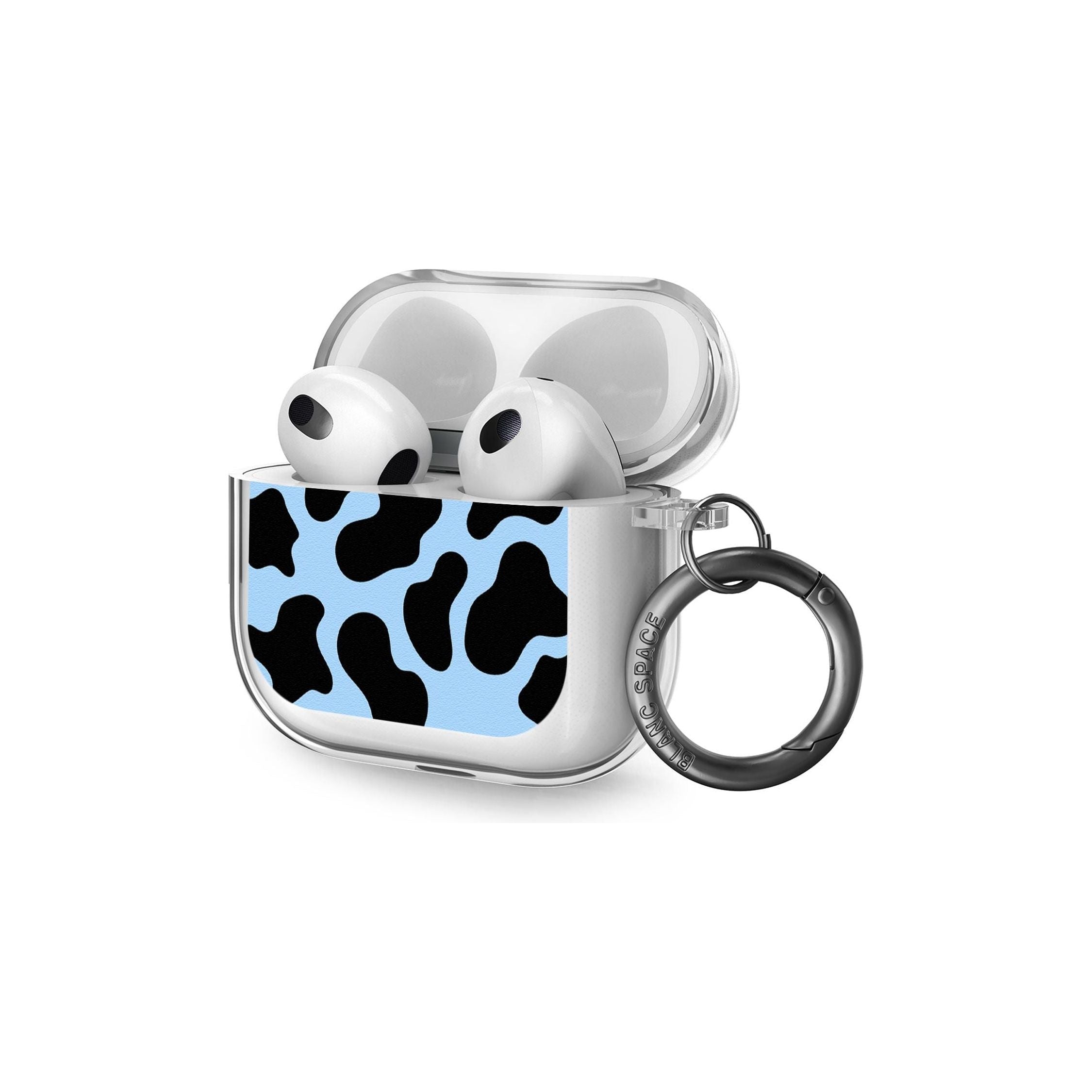 Blue and Black Cow Print AirPods Case (3rd Generation)