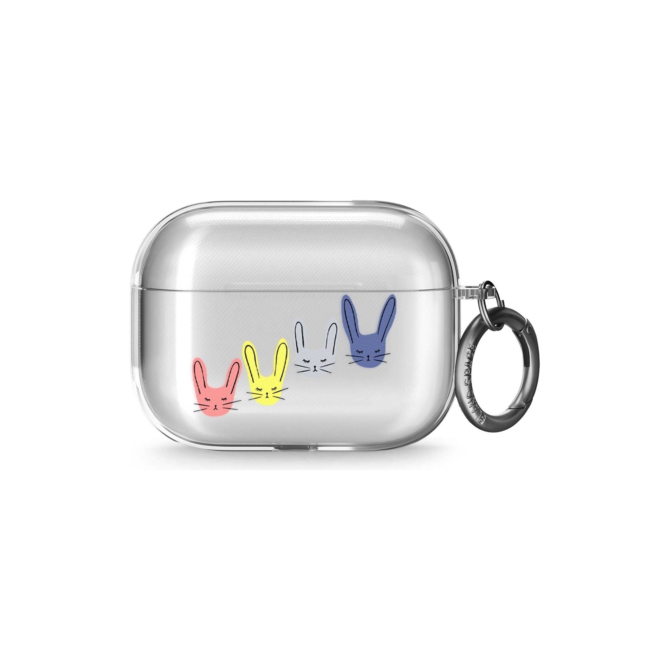 Pastel Bunny Faces AirPods Pro Case