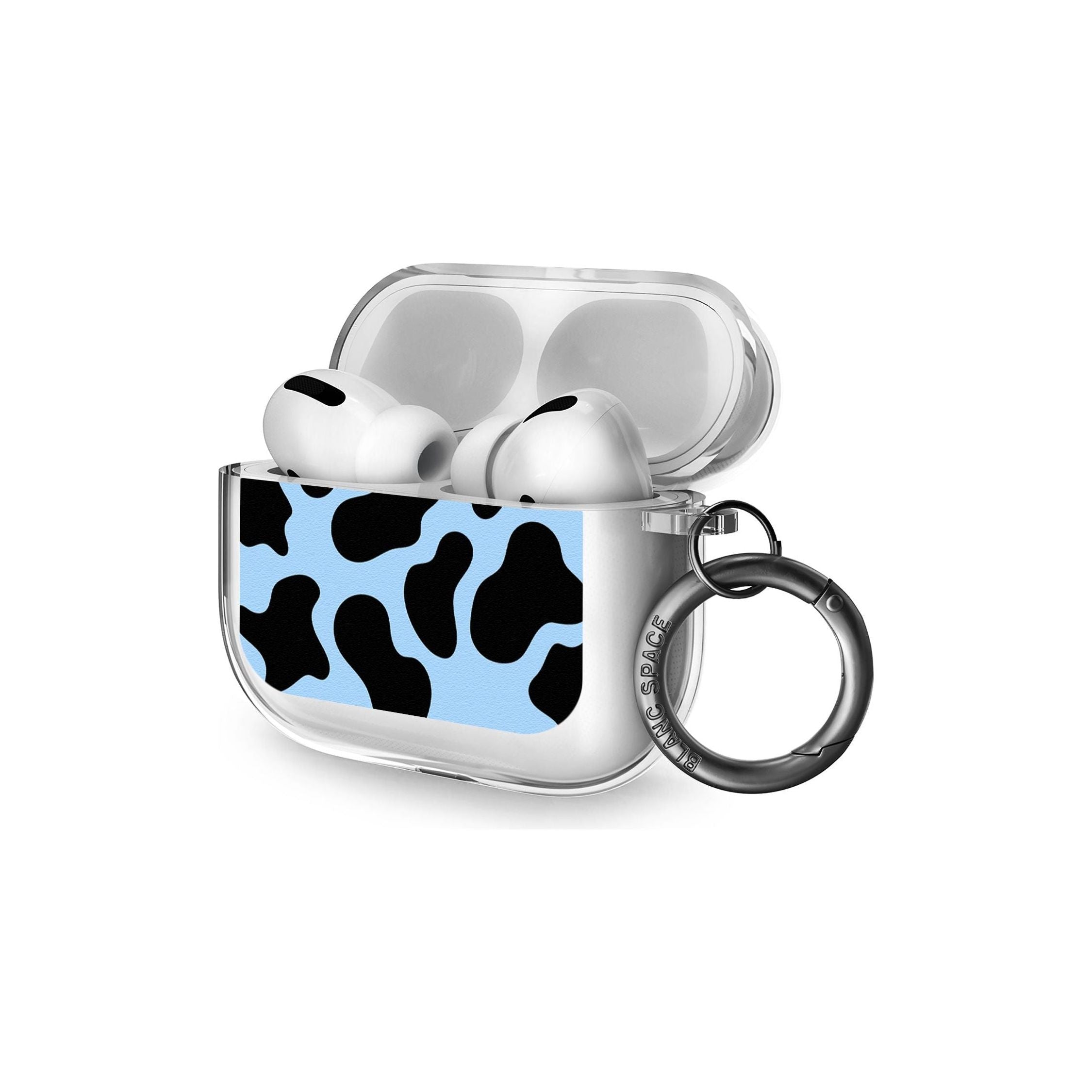 Blue and Black Cow Print AirPods Pro Case