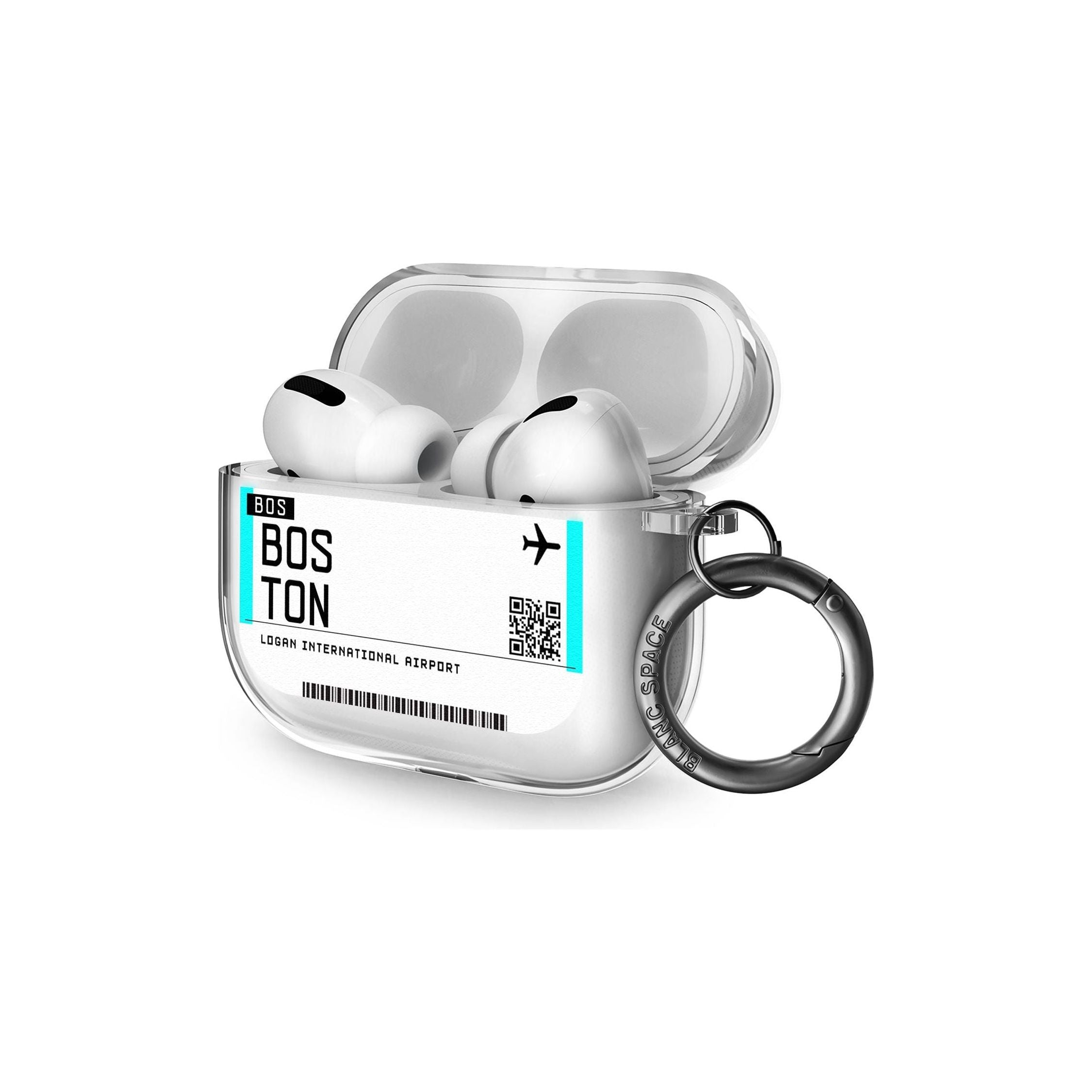 Boston Boarding Pass AirPods Pro Case