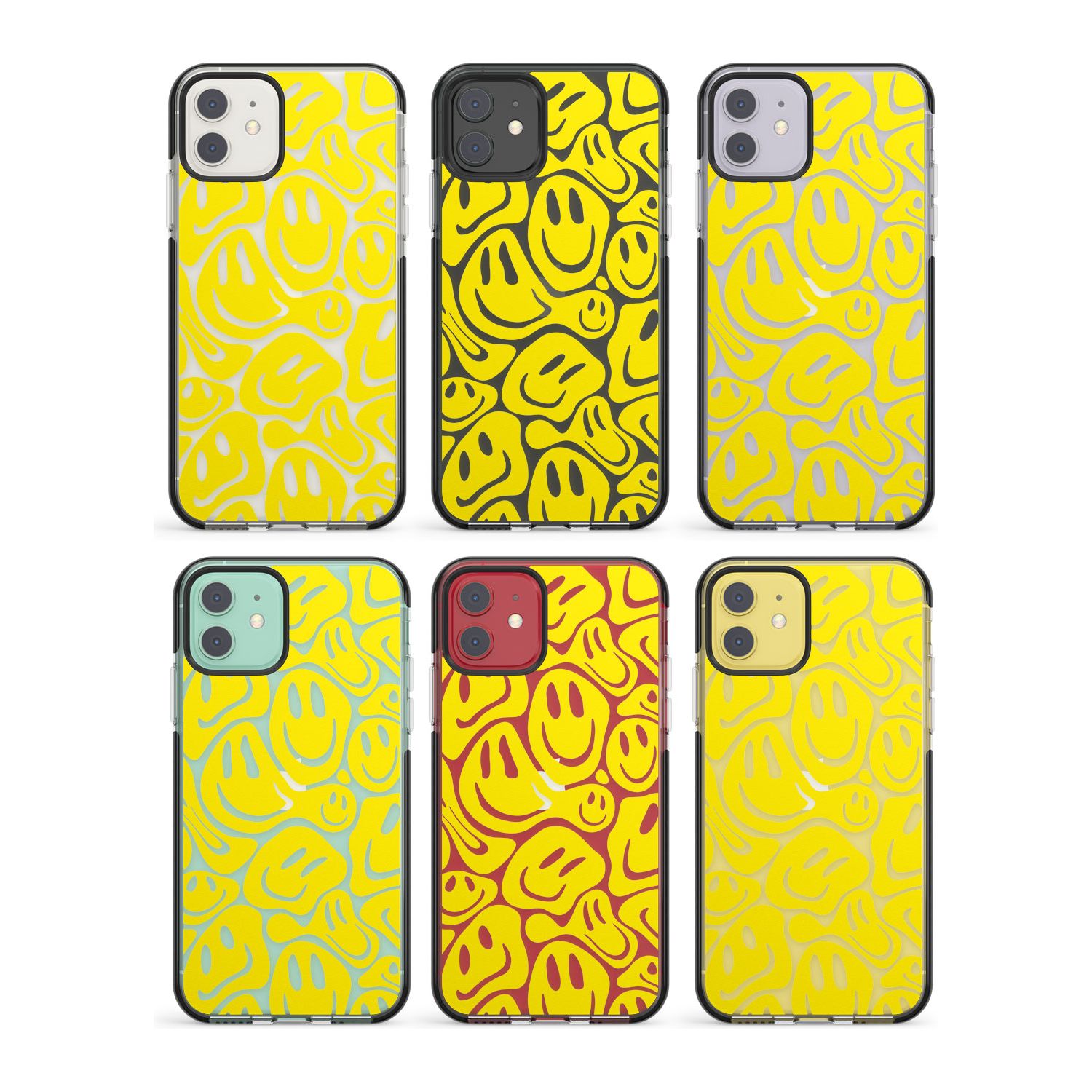 Blue Acid Faces Impact Phone Case for iPhone 11, iphone 12