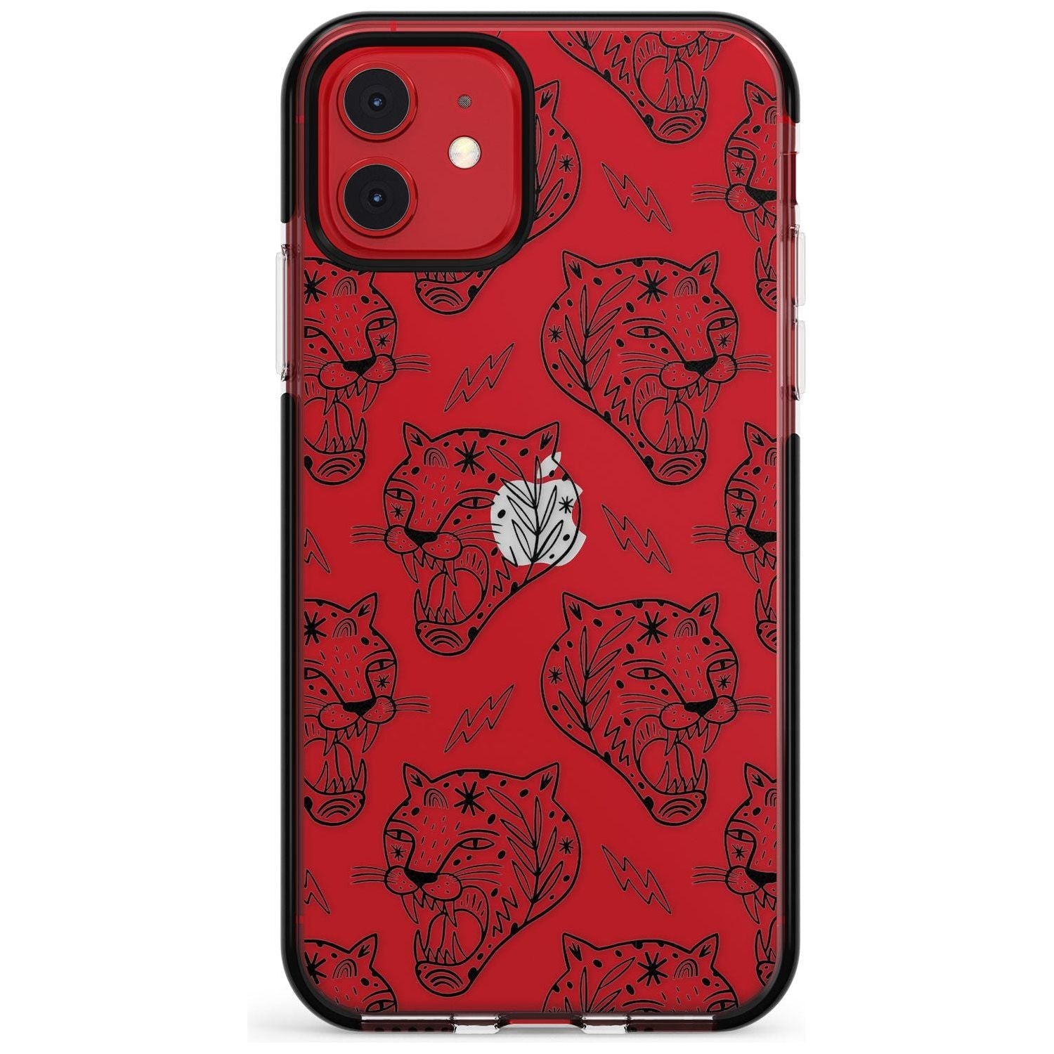 Black Tiger Roar Pattern Black Impact Phone Case for iPhone 11 Pro Max