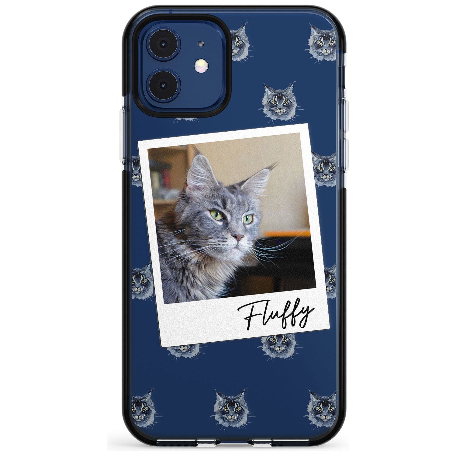 Personalised Maine Coon Photo Black Impact Phone Case for iPhone 11 Pro Max