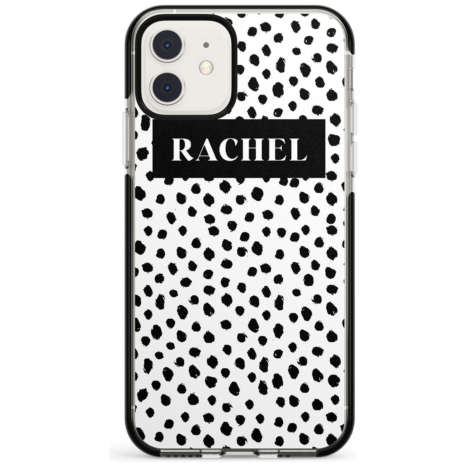 Black Bar & Dots iPhone Case Black Impact Custom Phone Case - Case Warehouse