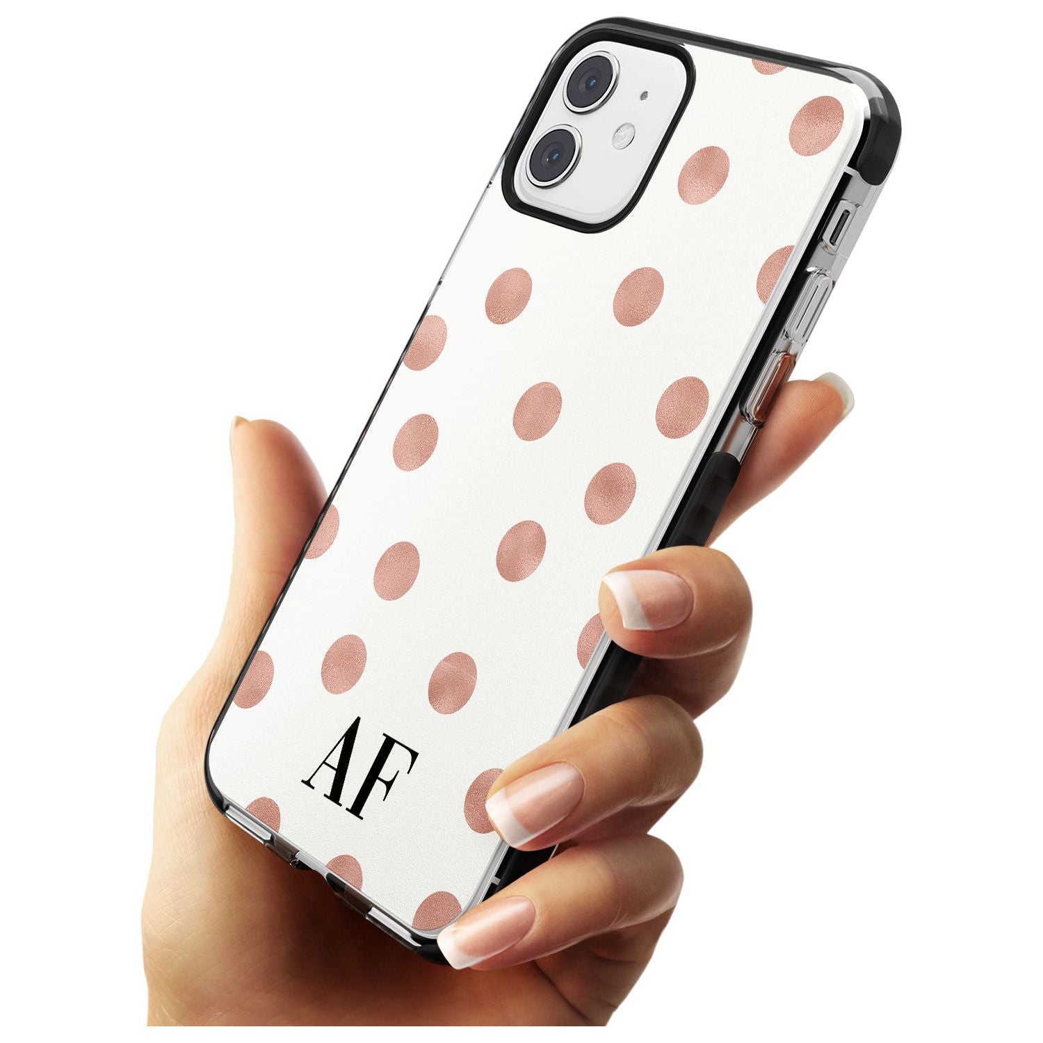 Initials & Dots iPhone Case Custom Phone Case - Case Warehouse