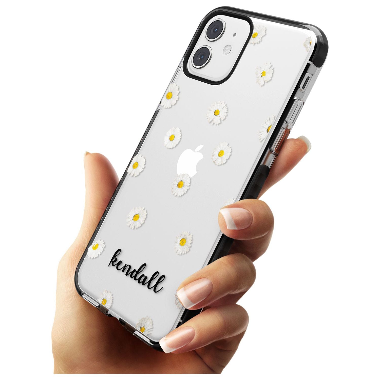 White Daisies & Cursive iPhone Case Custom Phone Case - Case Warehouse