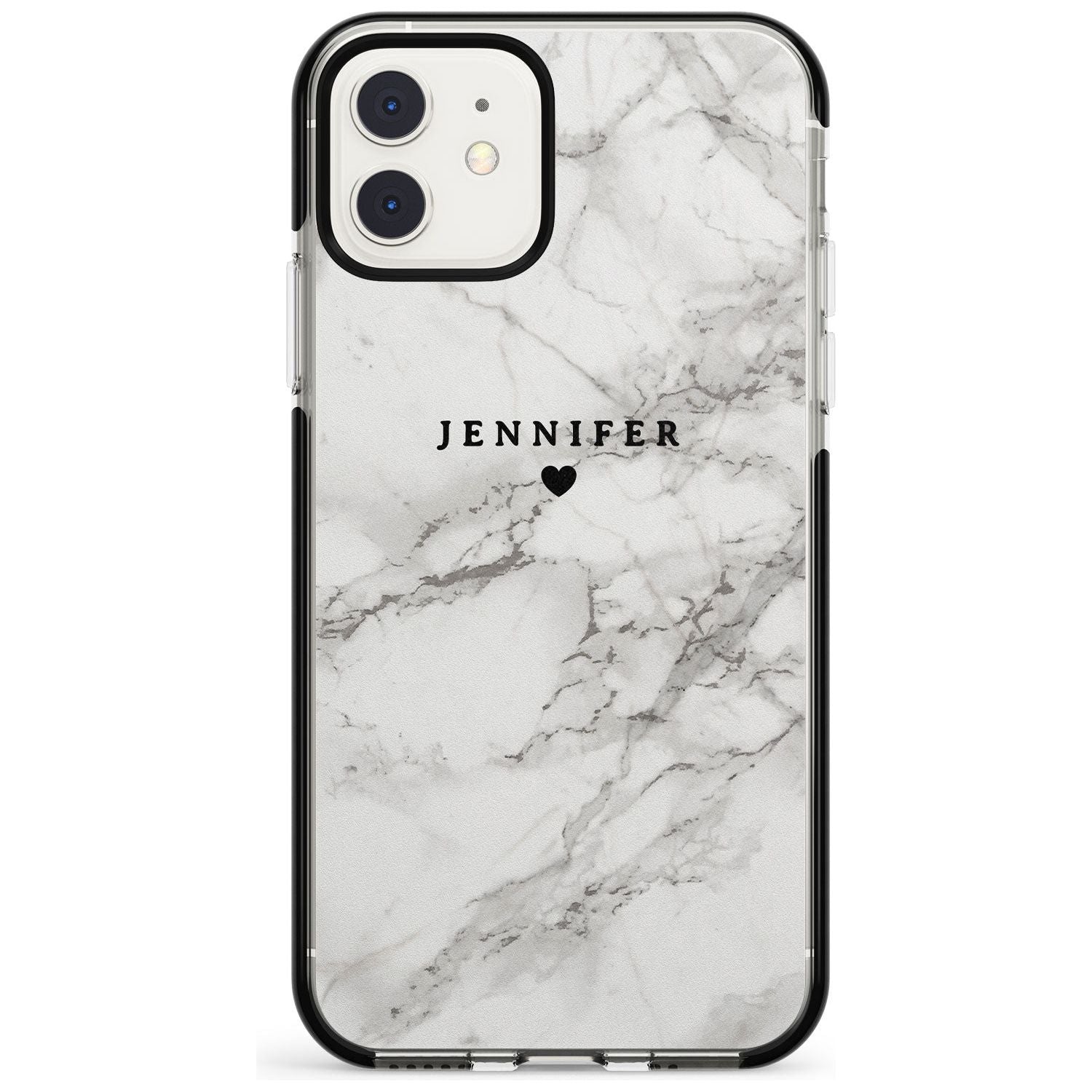 Personalised Light Grey Classic Marble Pink Fade Impact Phone Case for iPhone 11 Pro Max