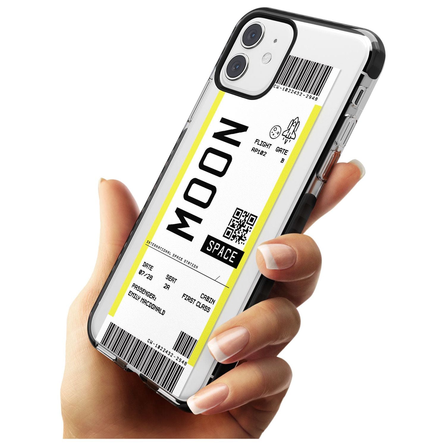 Moon Custom Space Travel Ticket iPhone Case Custom Phone Case - Case Warehouse