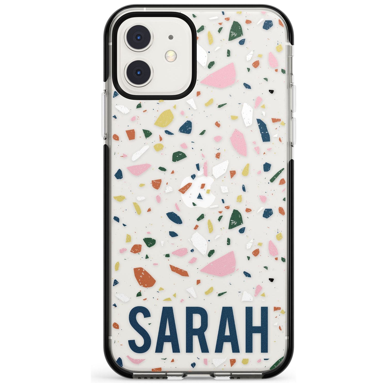 Customised Terrazzo iPhone Case Black Impact Custom Phone Case - Case Warehouse